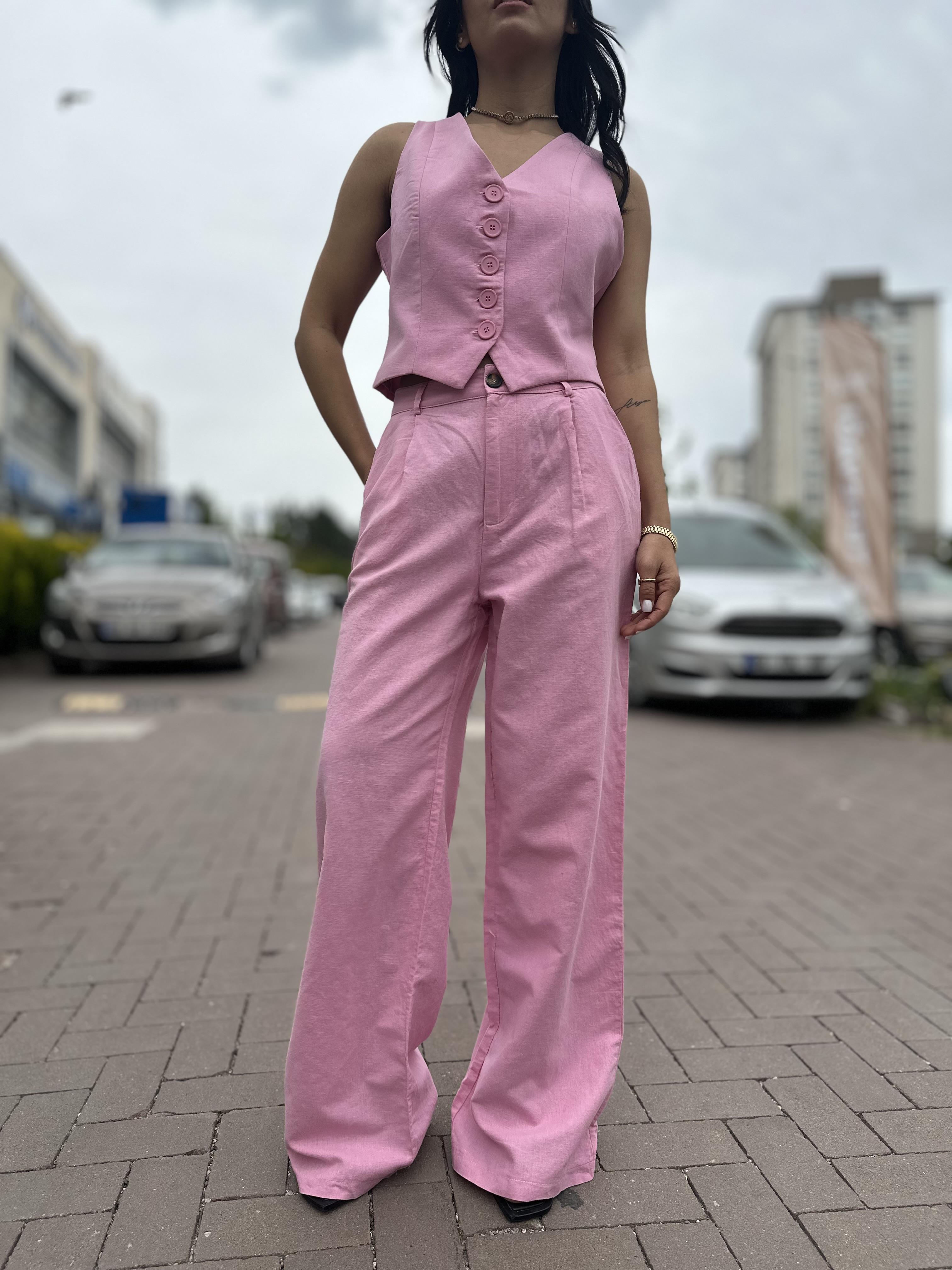 16262 PILELI KETEN PANTOLON