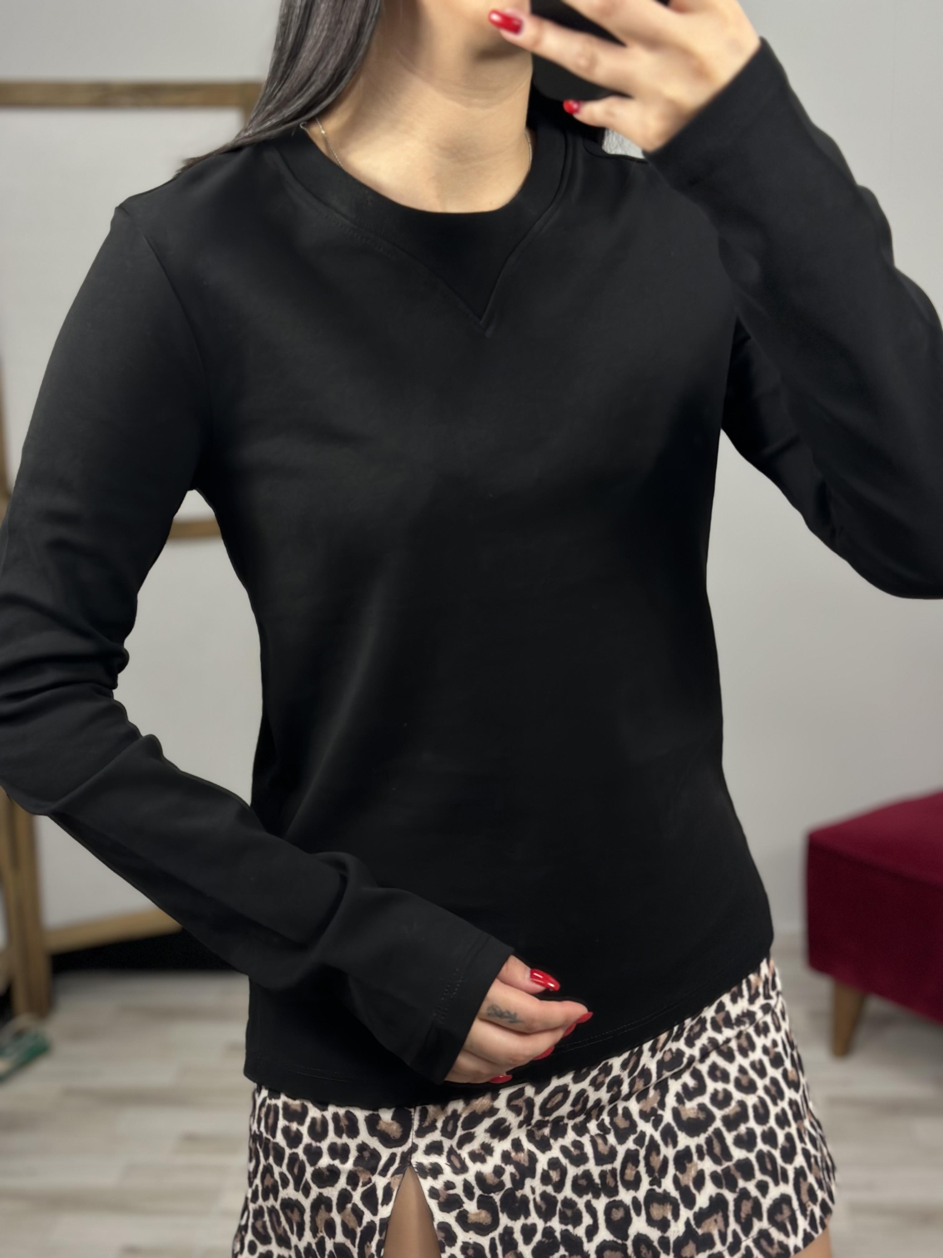 16364 UZUN KOLLU BISIKLET YAKA TSHIRT