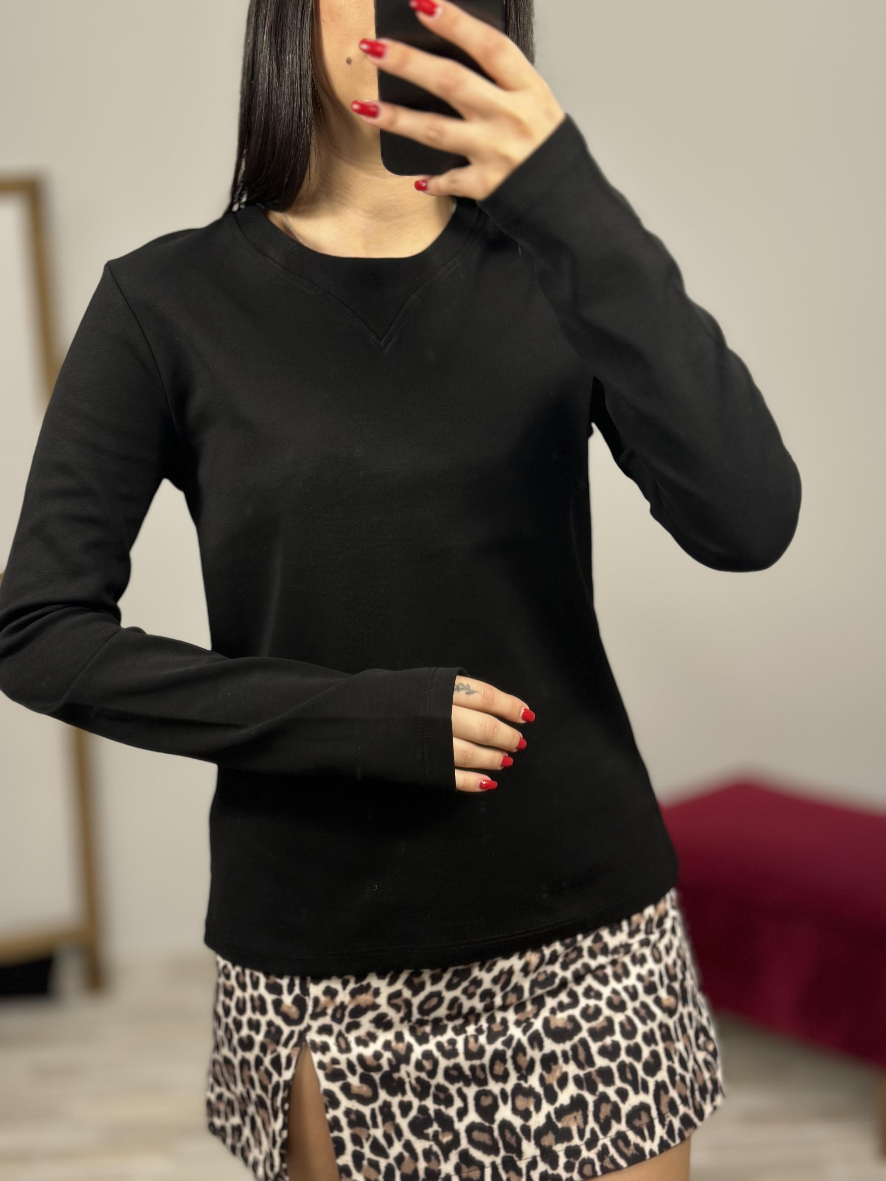 16364 UZUN KOLLU BISIKLET YAKA TSHIRT