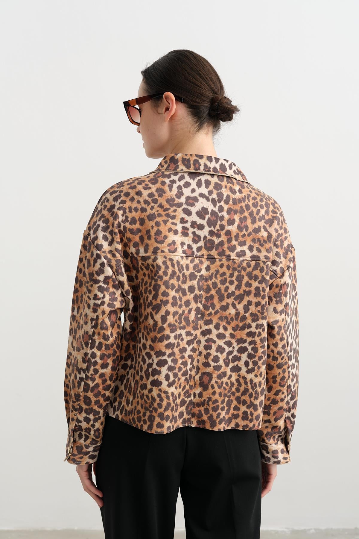 16386 LEOPAR DESENLI GOMLEK