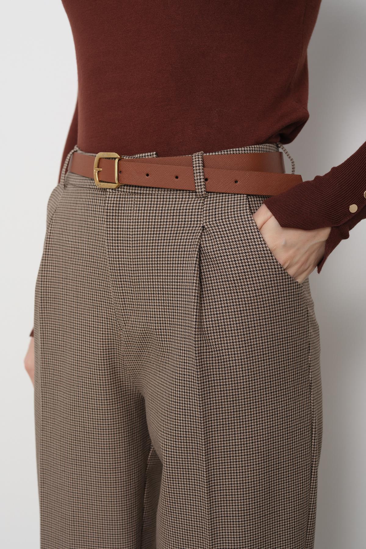 16394 KEMERLI KUMAS PANTOLON