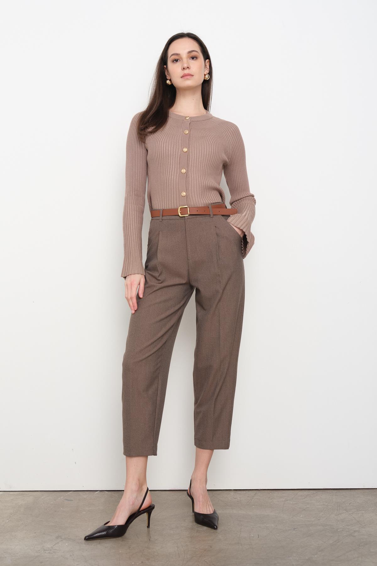 16394 KEMERLI KUMAS PANTOLON