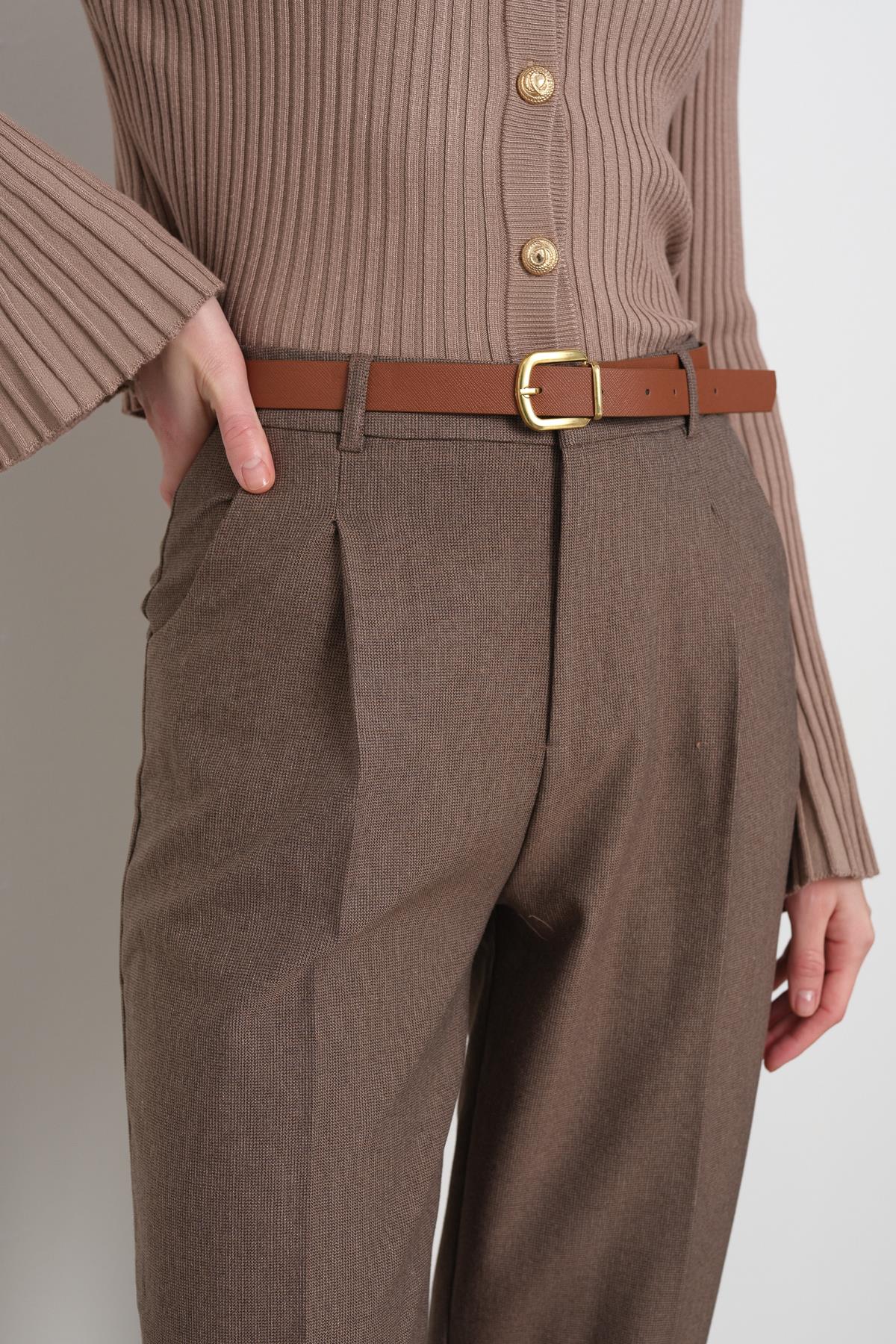16394 KEMERLI KUMAS PANTOLON