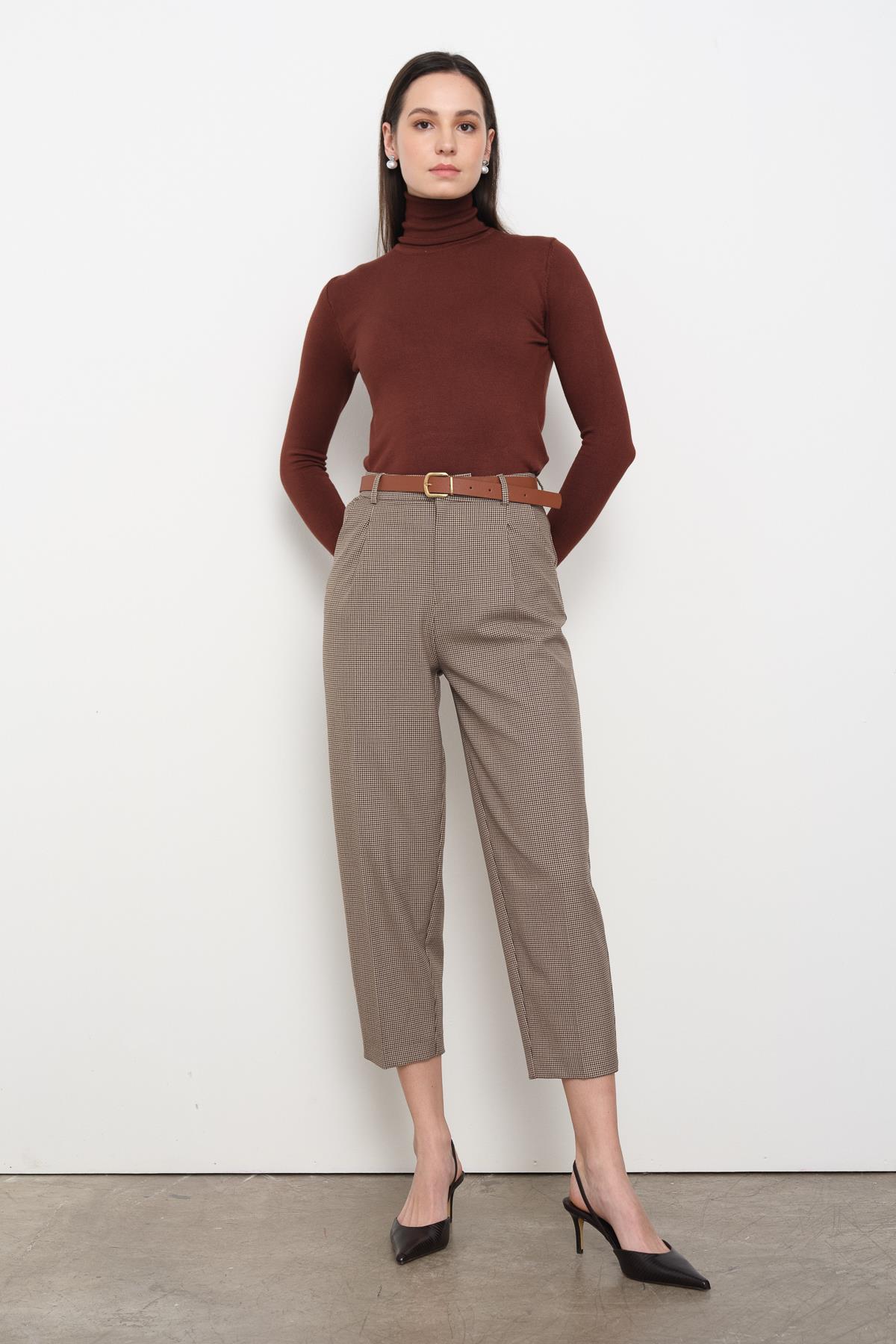 16394 KEMERLI KUMAS PANTOLON
