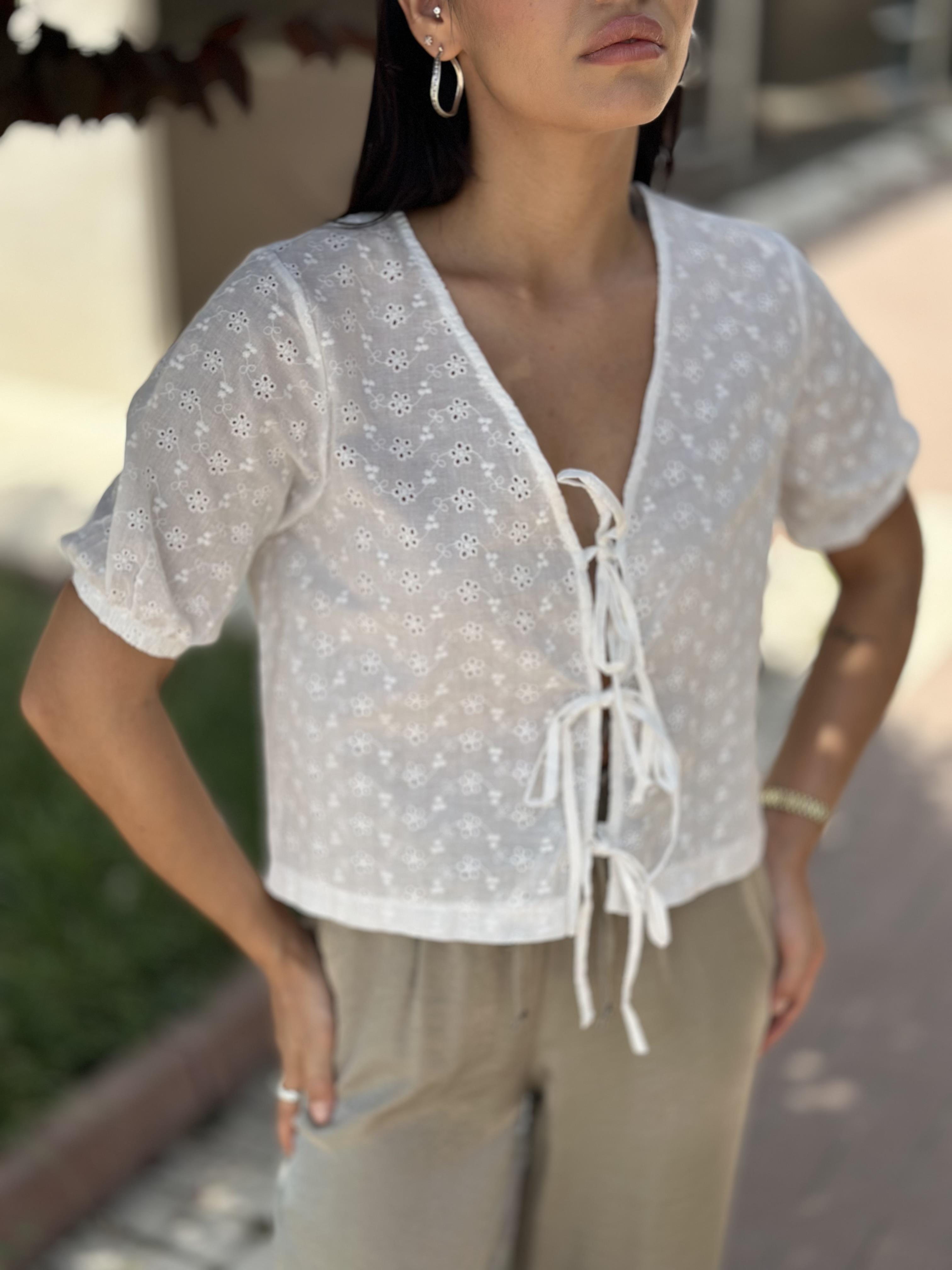 16423 BRODE BAGLAMALI BLUZ