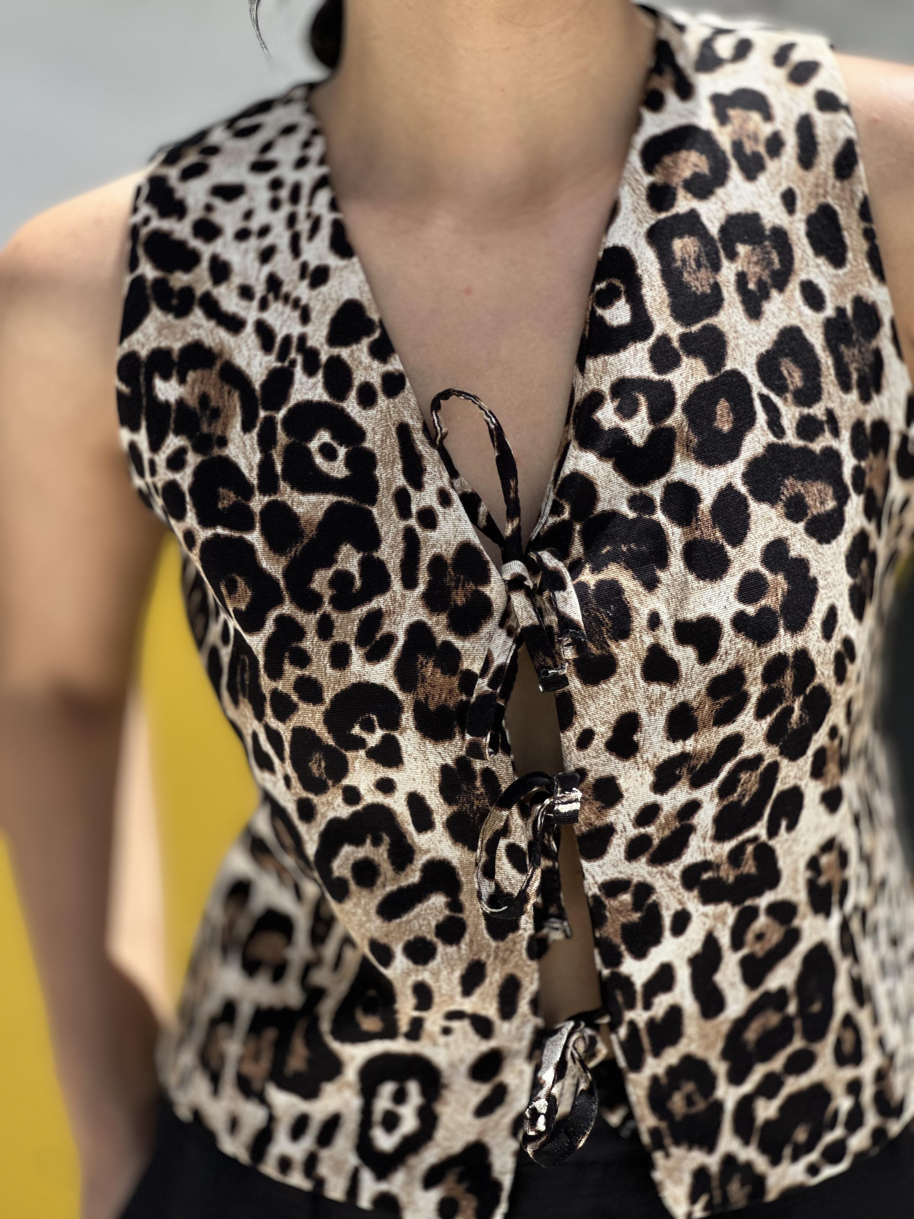 16432 LEOPAR DESEN BAGCIKLI YELEK