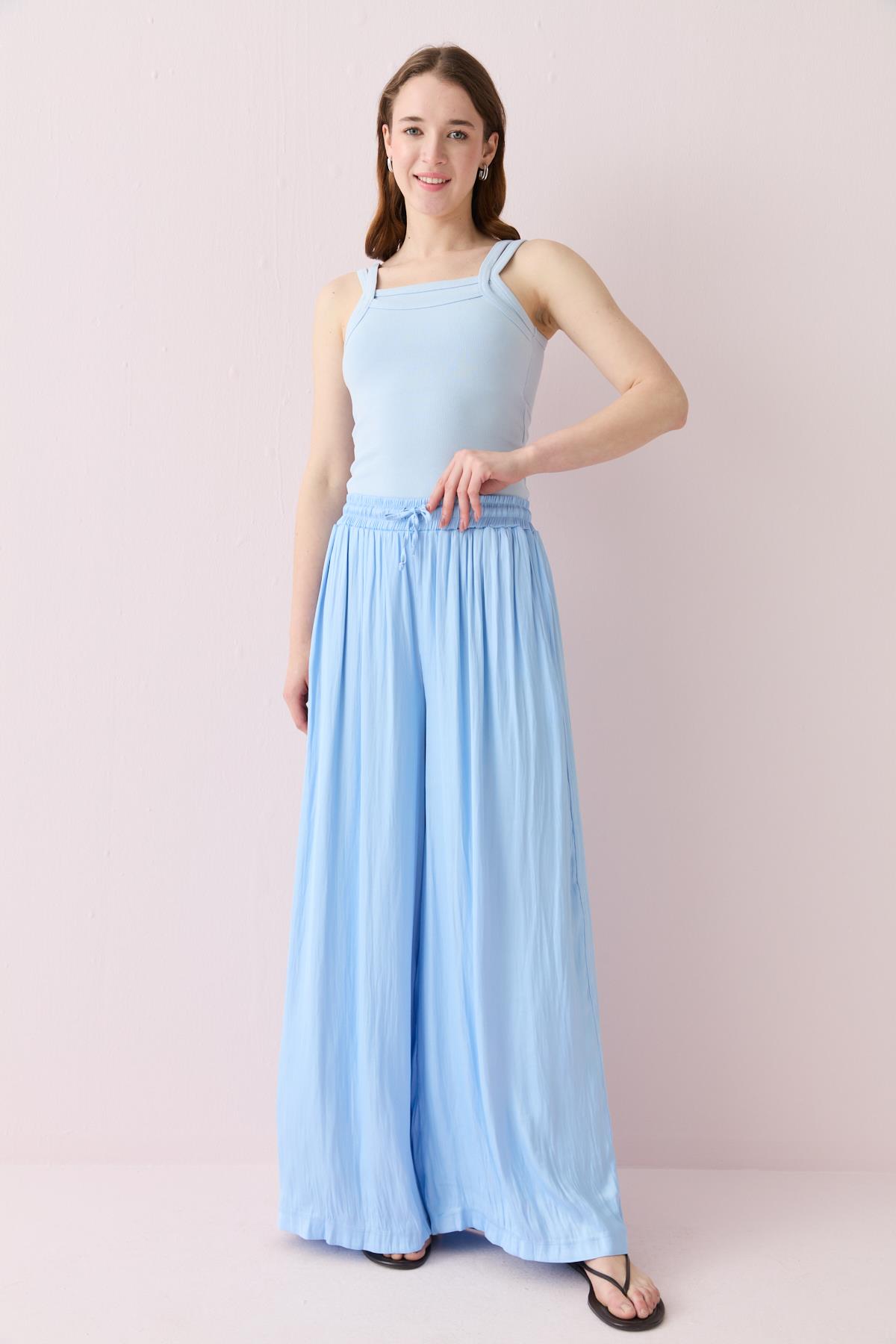 16632 SATEN BAGCIKLI PANTOLON