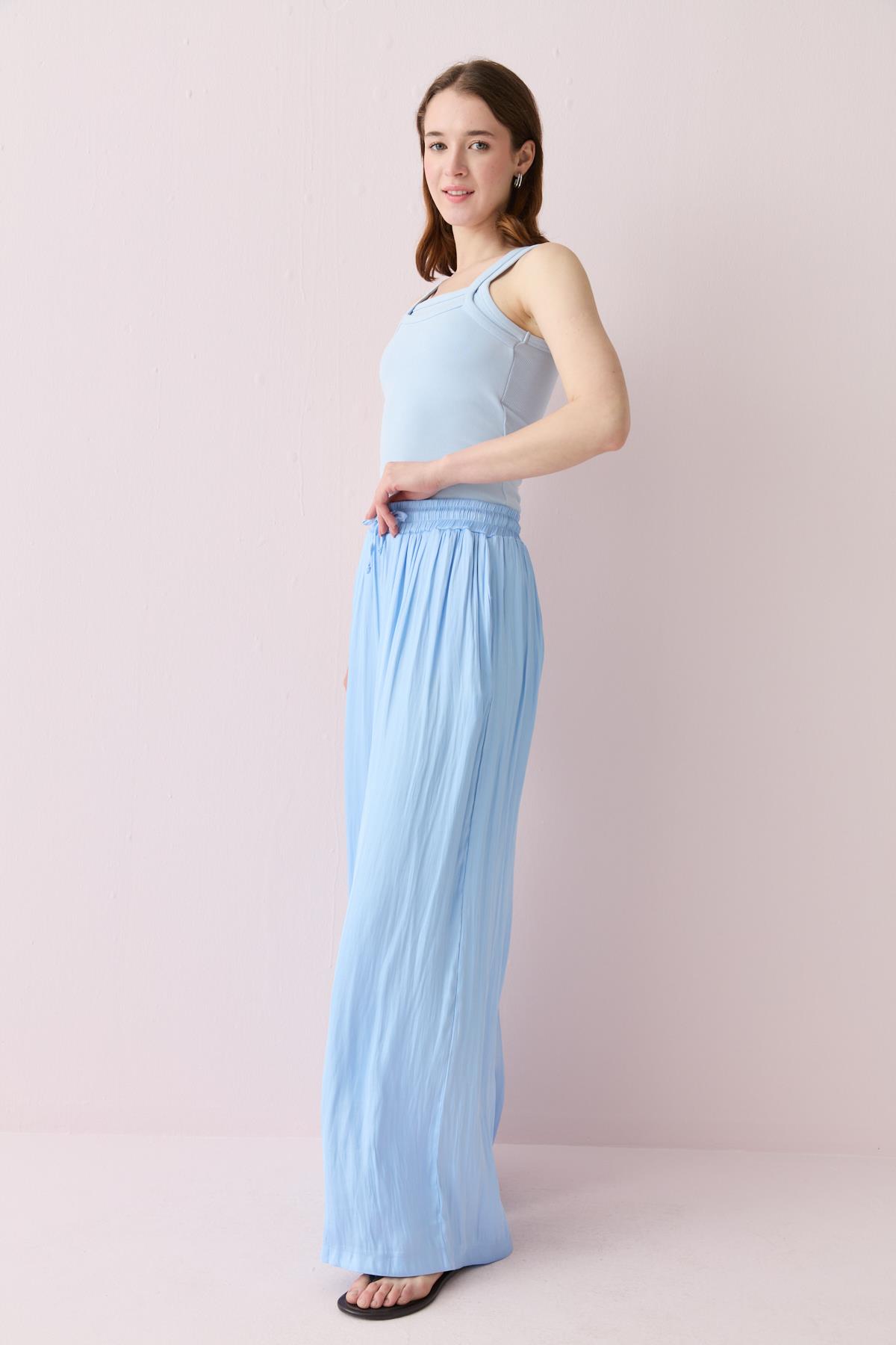 16632 SATEN BAGCIKLI PANTOLON