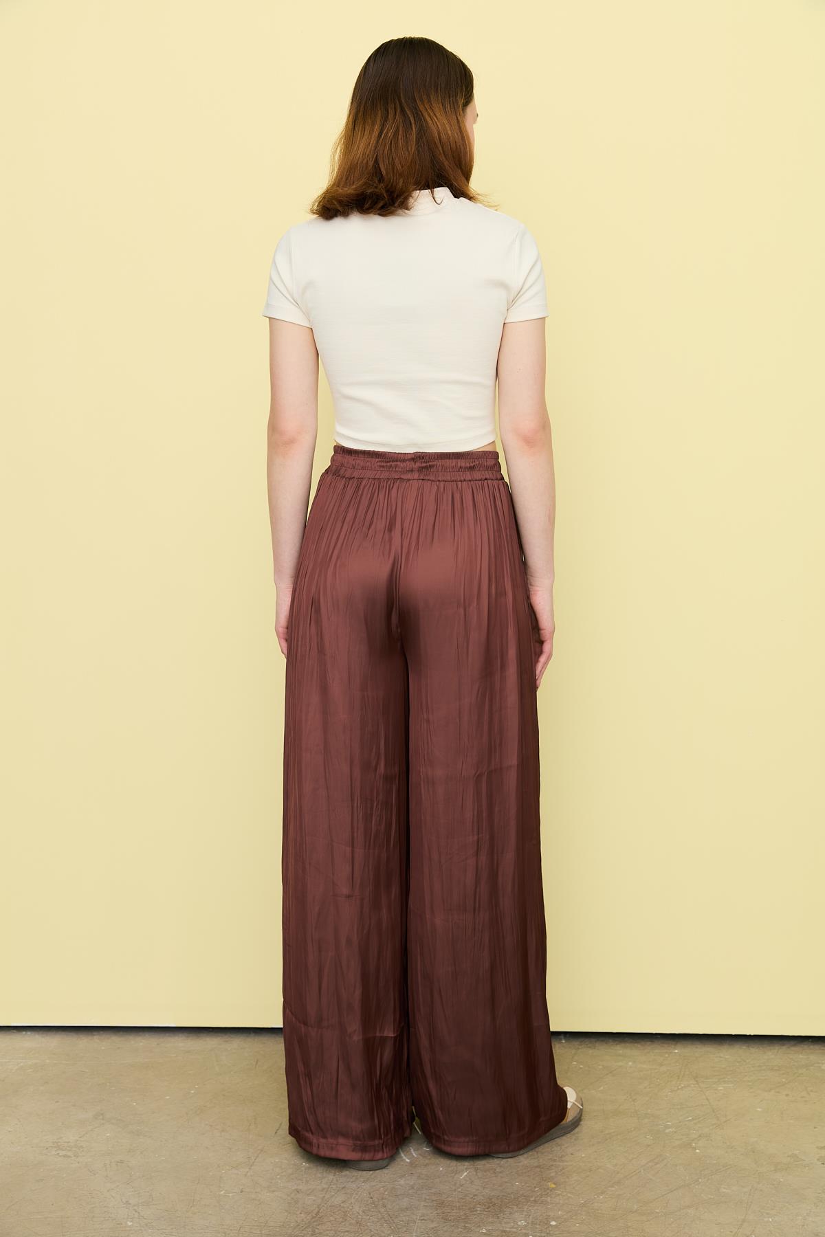 16632 SATEN BAGCIKLI PANTOLON