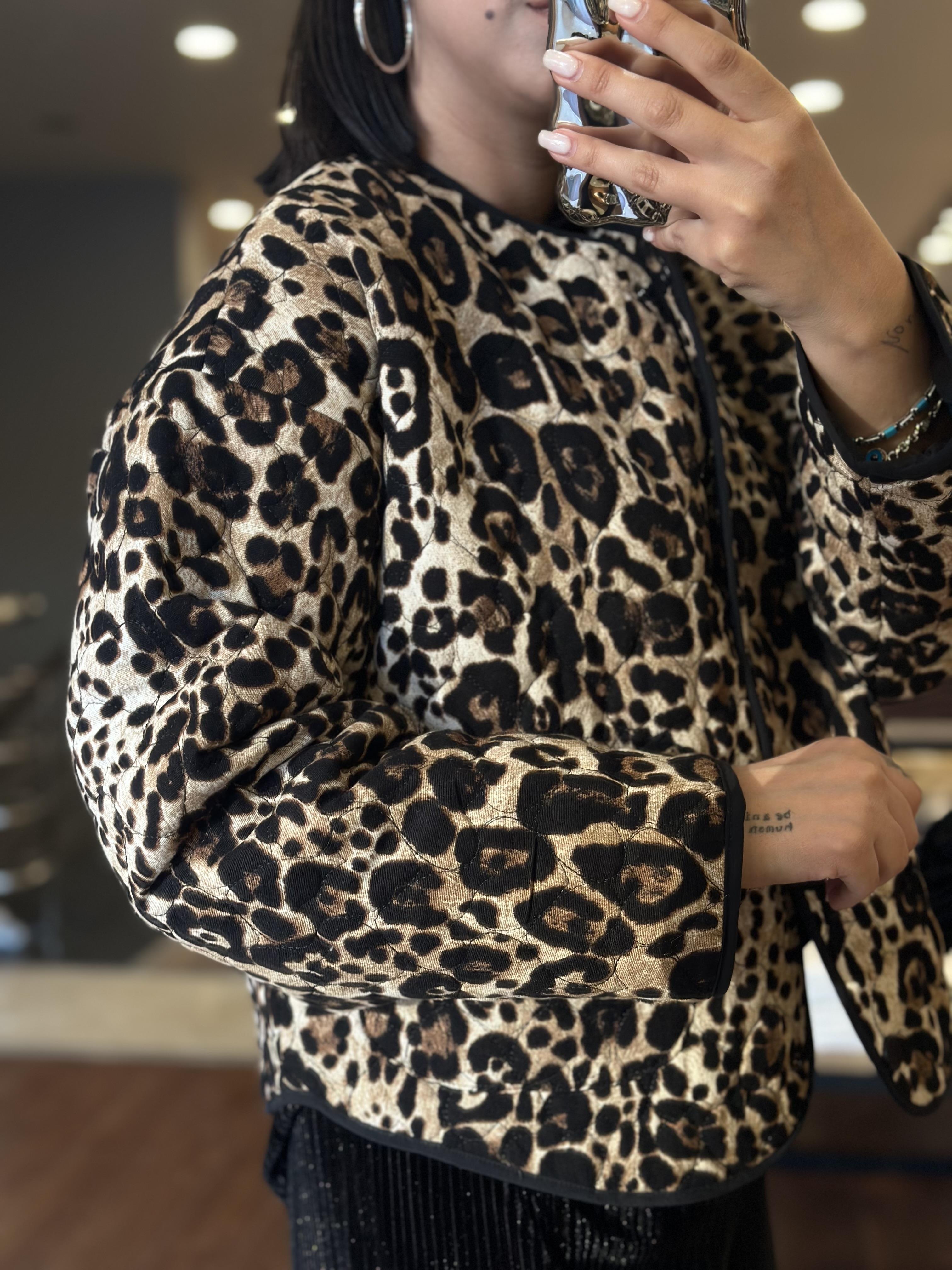 16706 LEOPAR DESEN KISA CEKET