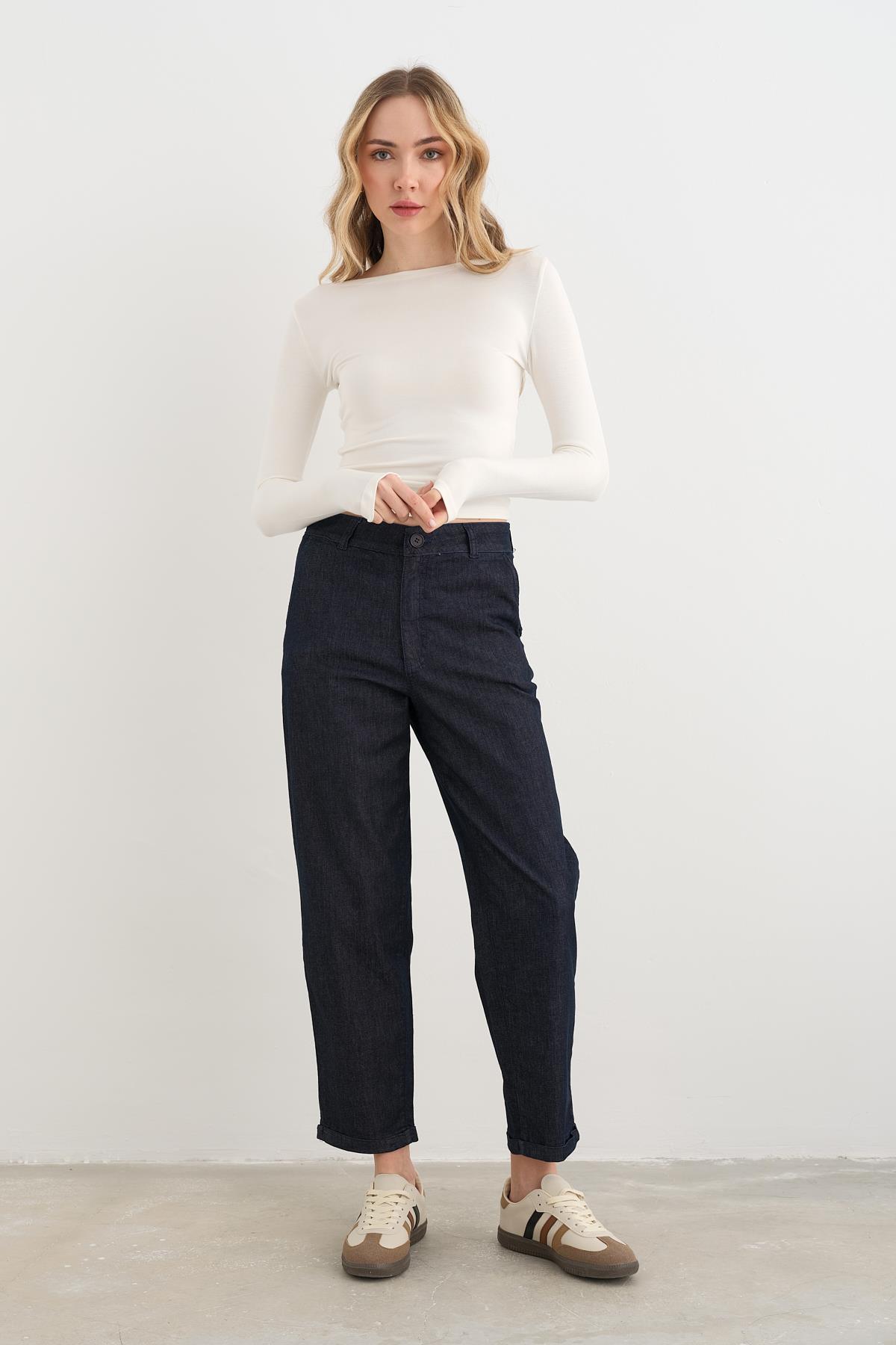 17049 YANDAN CEPLI KOT PANTOLON
