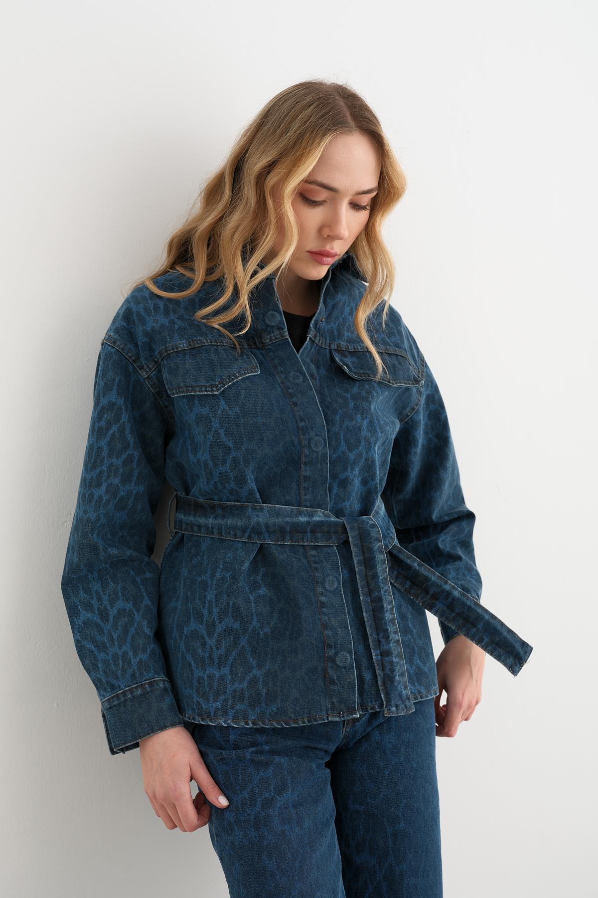 17063 LEOPAR DESEN KOT CEKET