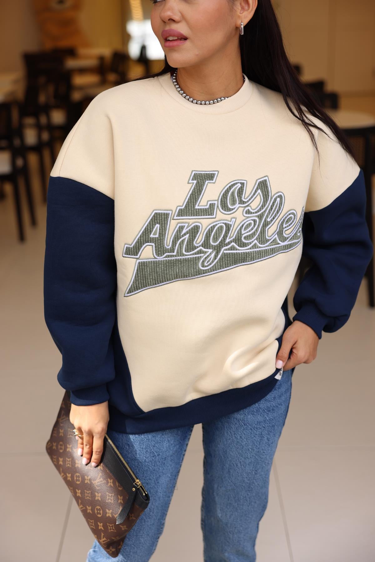17770 LOS ANGELES YAZILI SWEAT