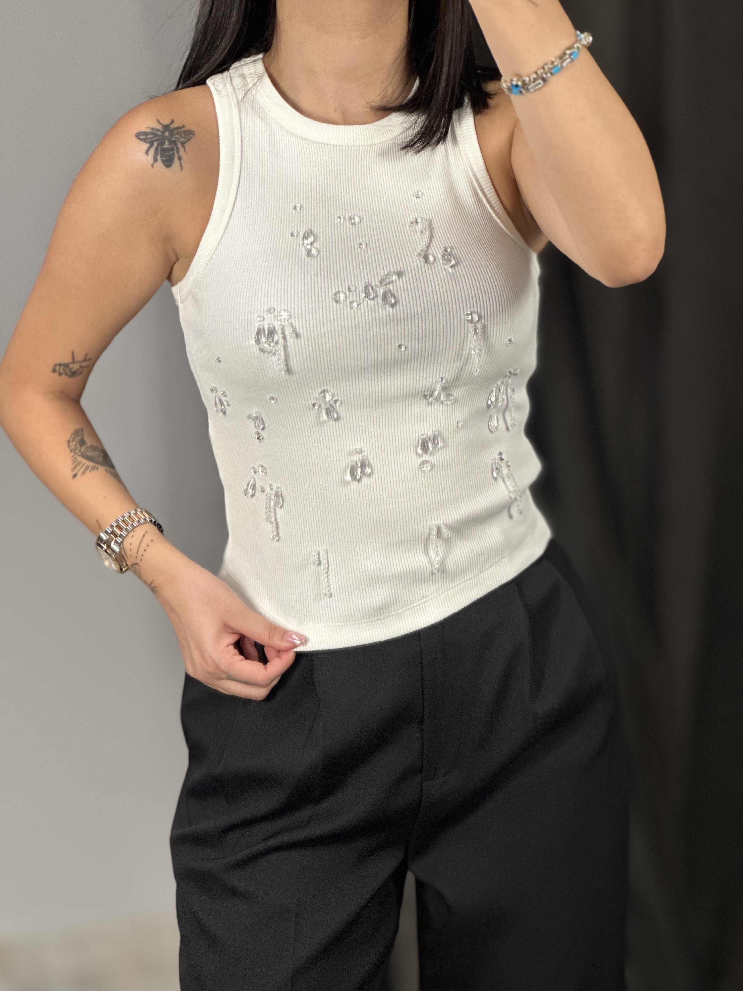 20922 BONCUKLU FITILLI TOP
