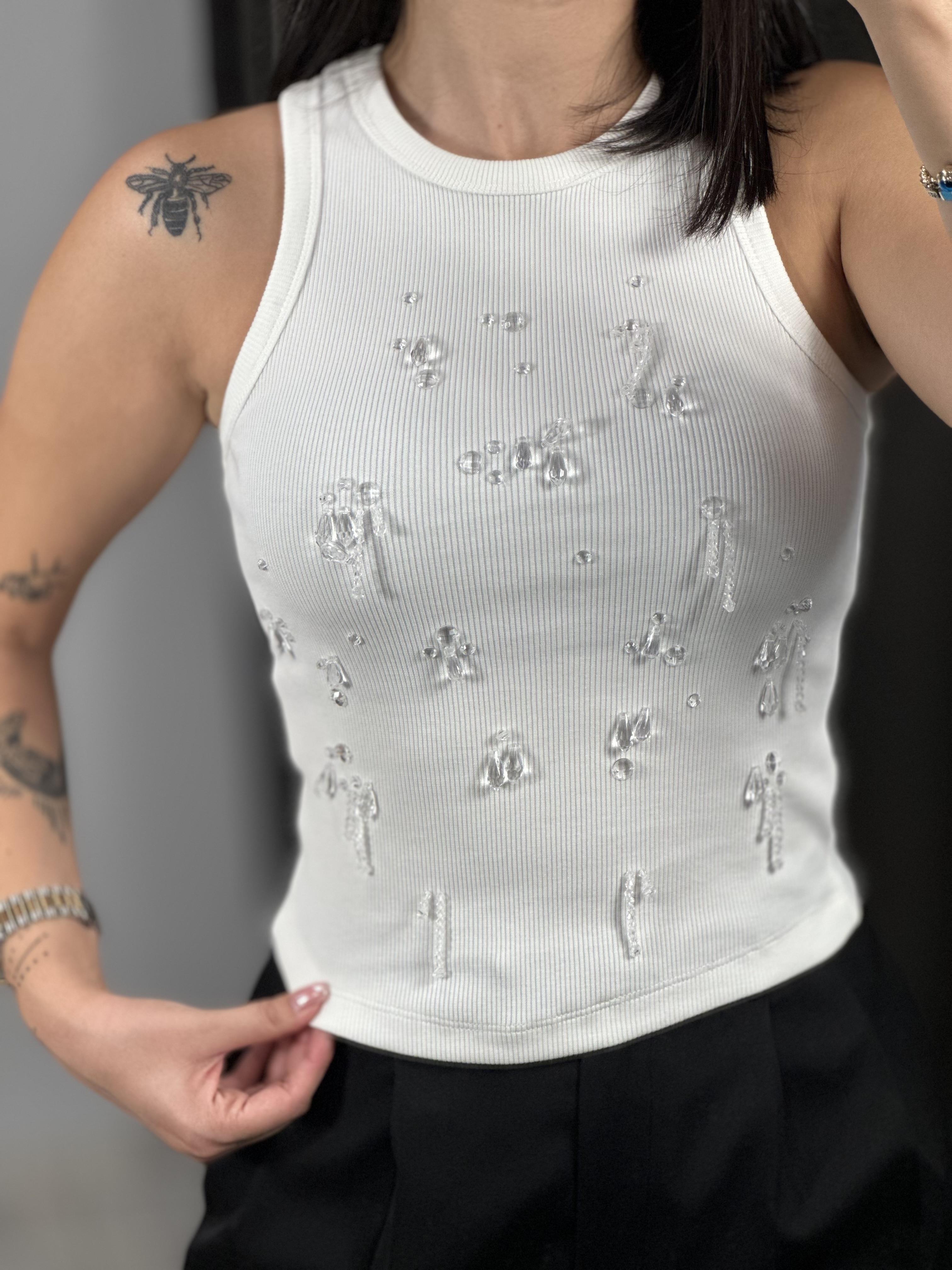 20922 BONCUKLU FITILLI TOP