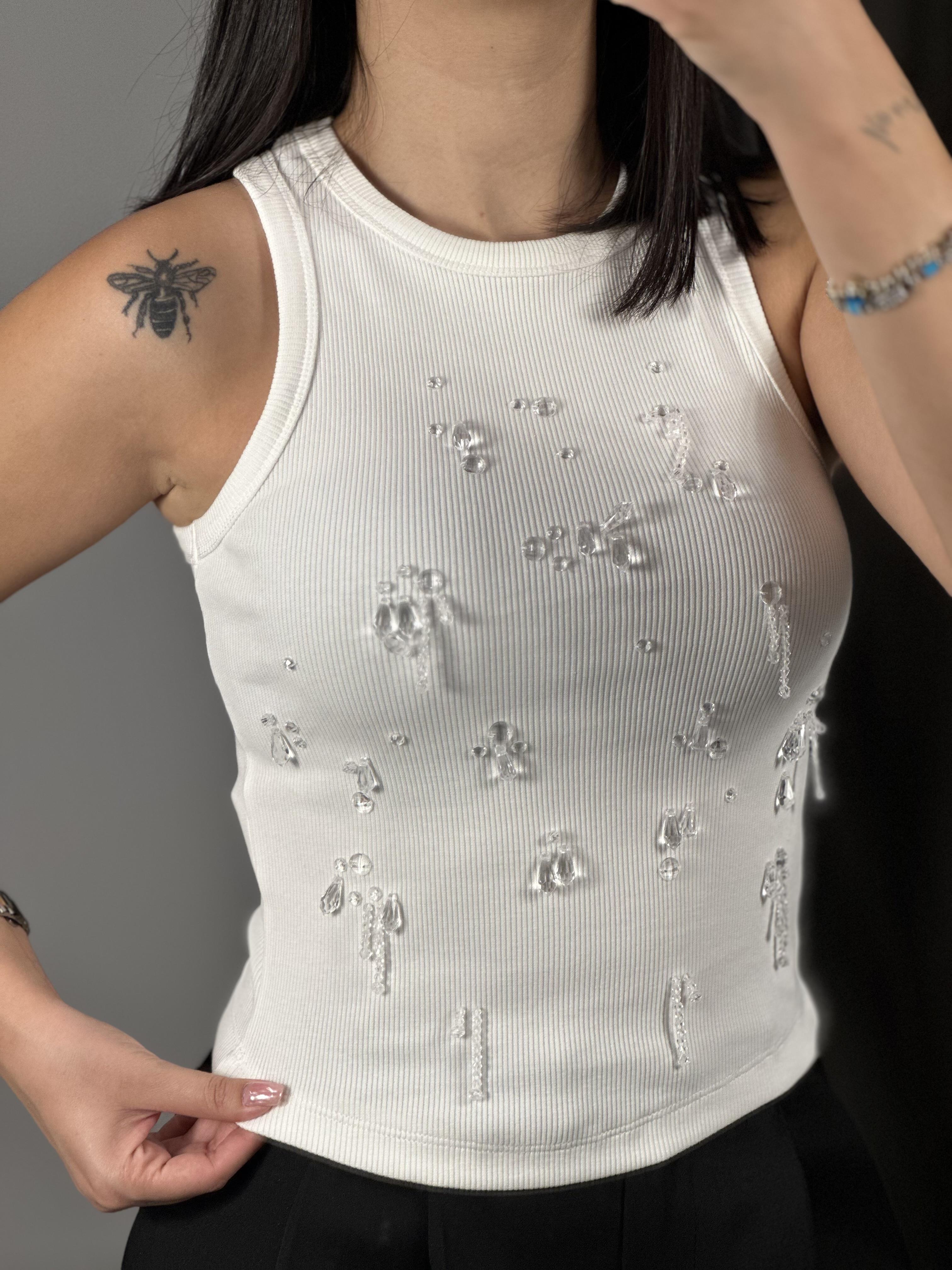 20922 BONCUKLU FITILLI TOP