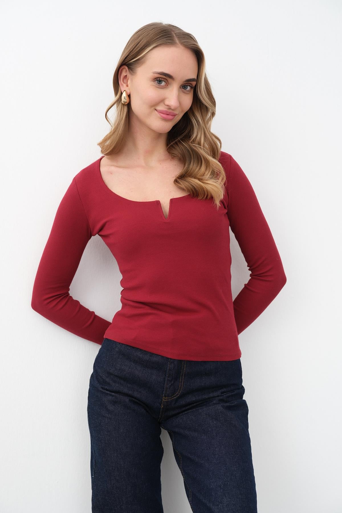 2260 DAMLA YAKA UZUN KOL BODY