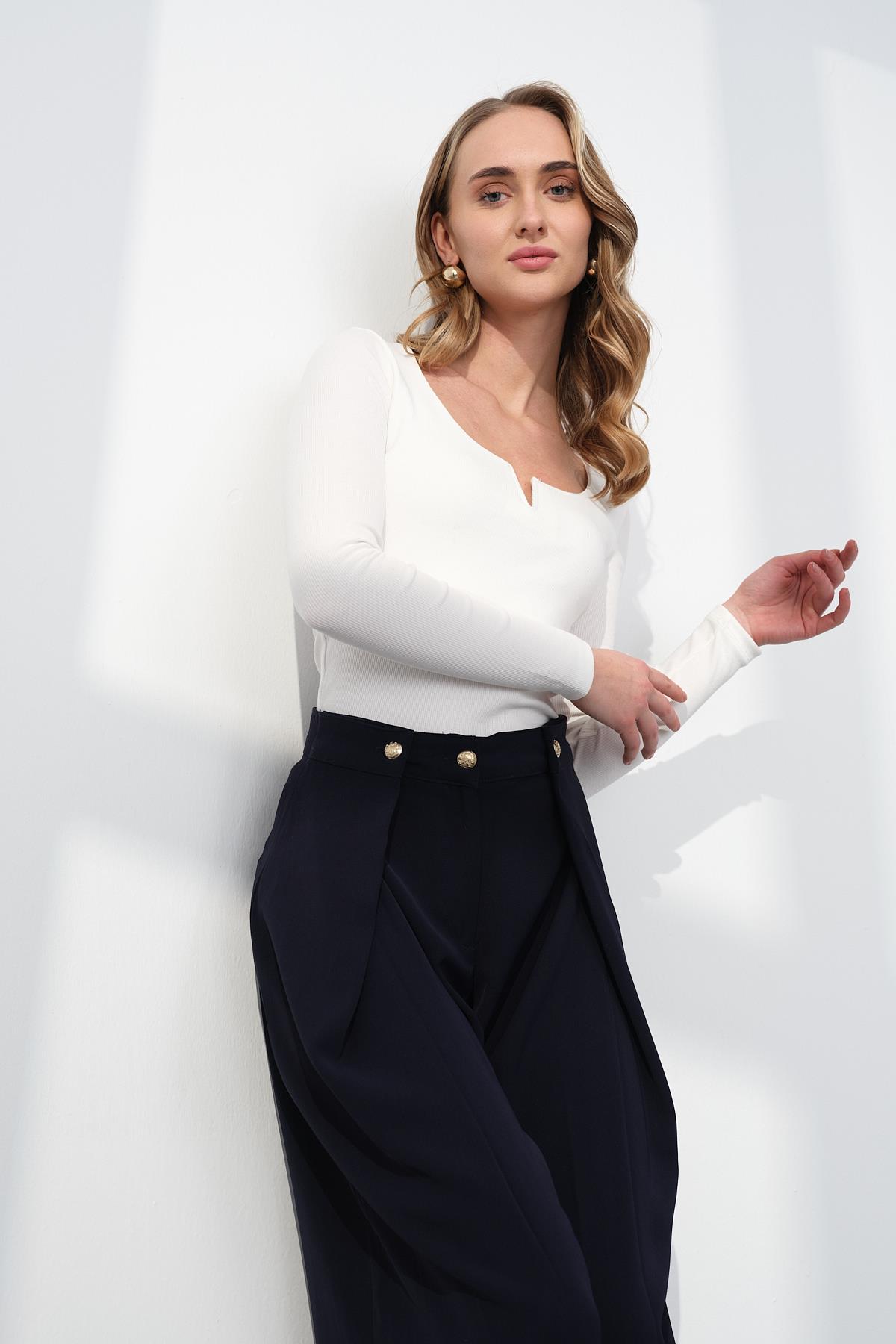 2260 DAMLA YAKA UZUN KOL BODY