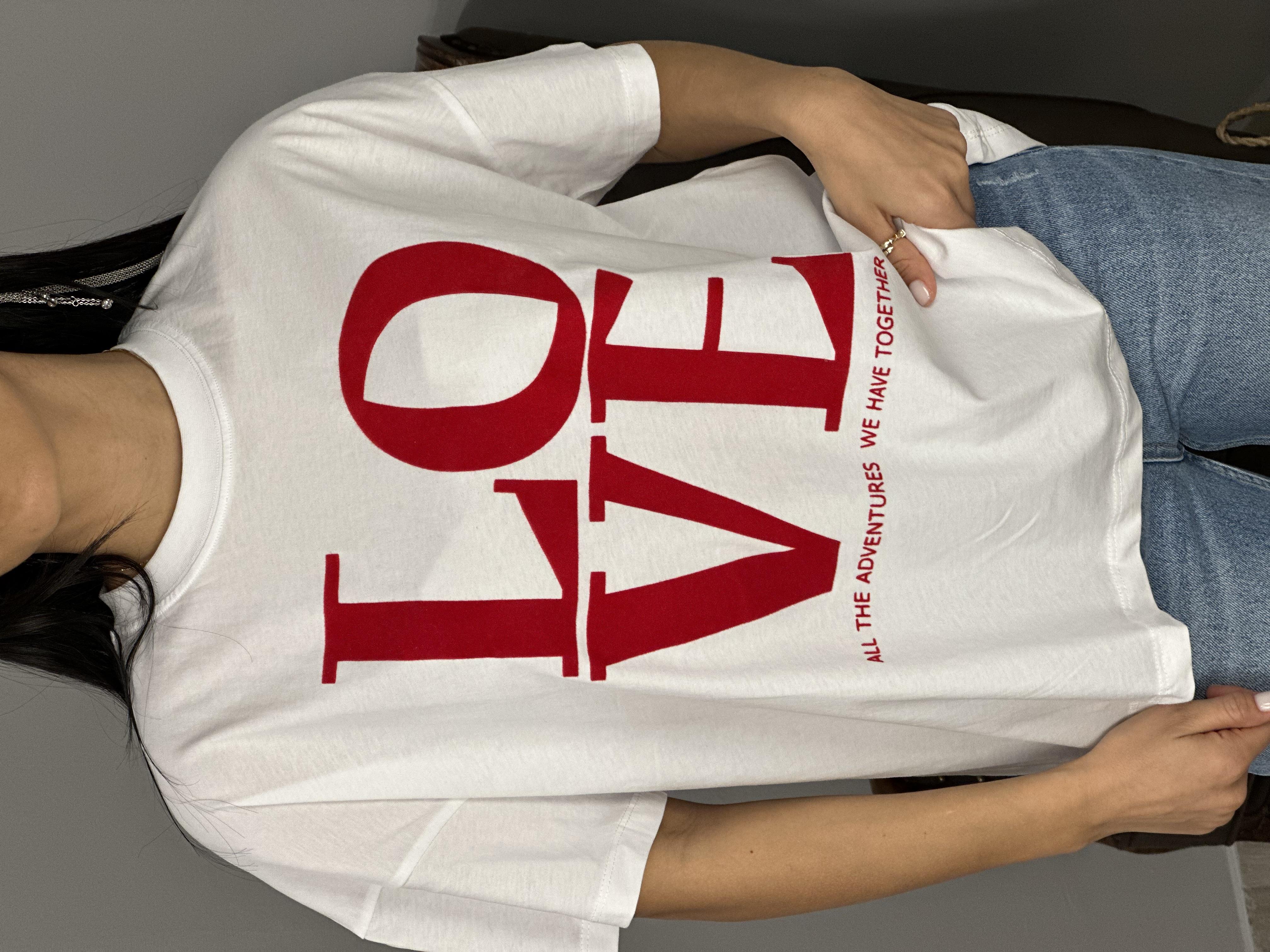 241035 LOVE YAZILI TSHIRT