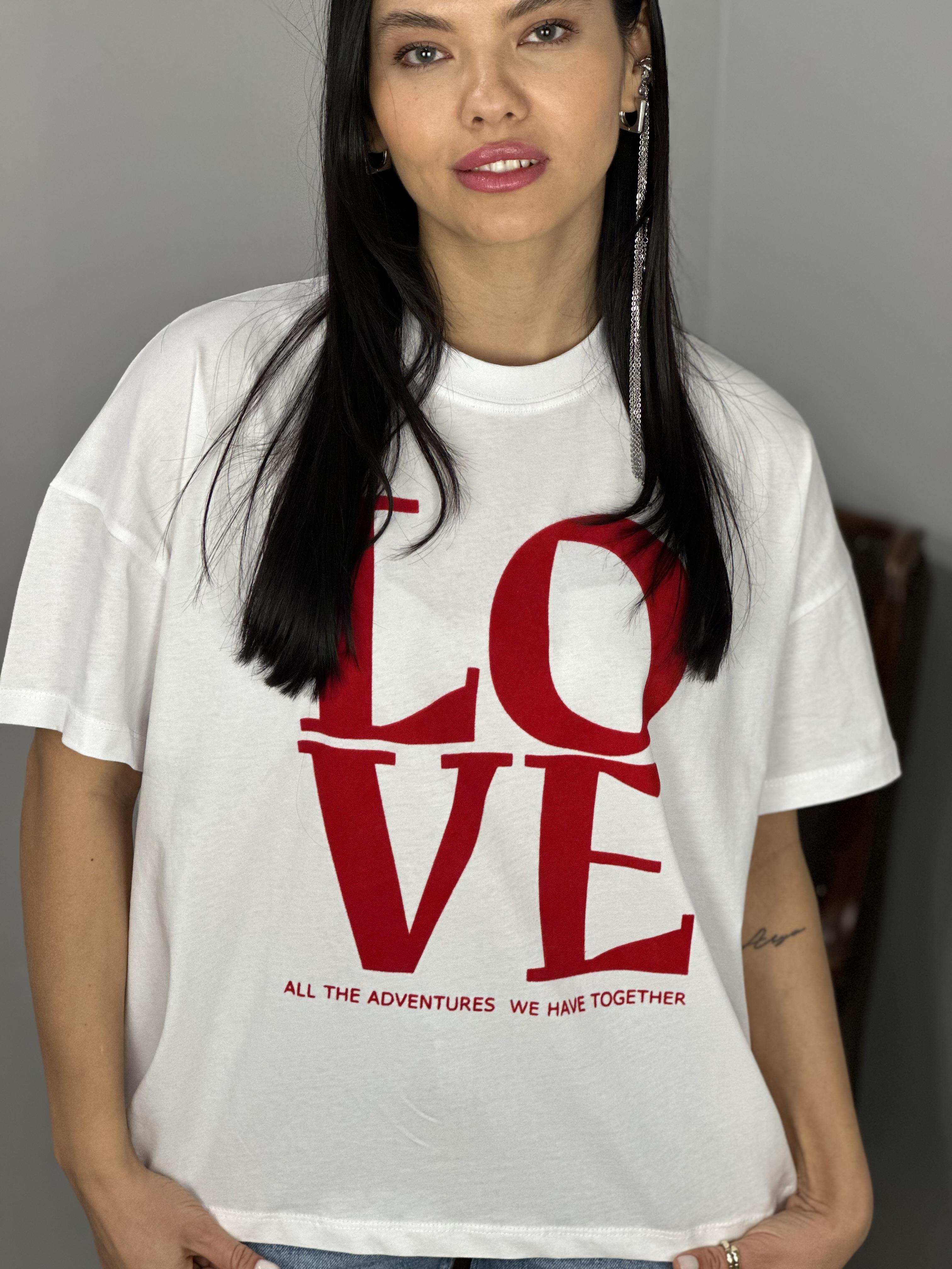 241035 LOVE YAZILI TSHIRT