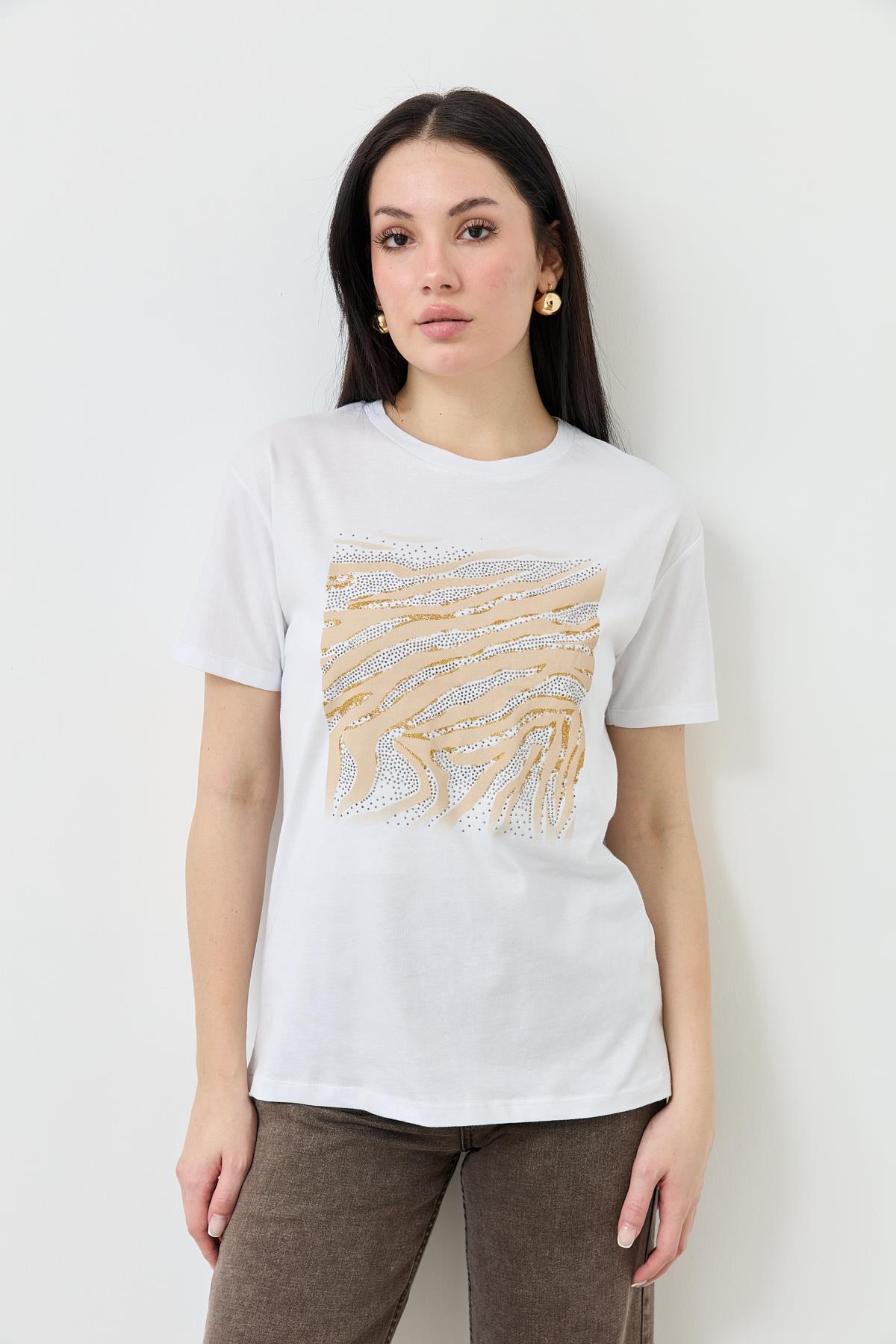 2509 TASLI BASKILI TSHIRT