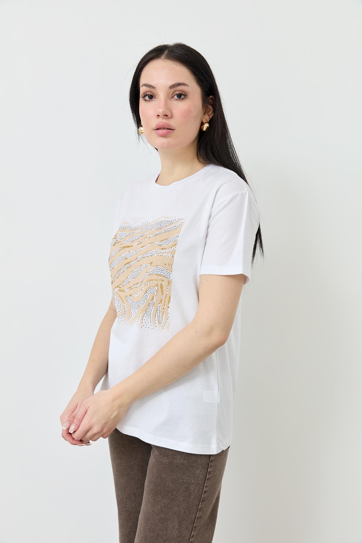 2509 TASLI BASKILI TSHIRT