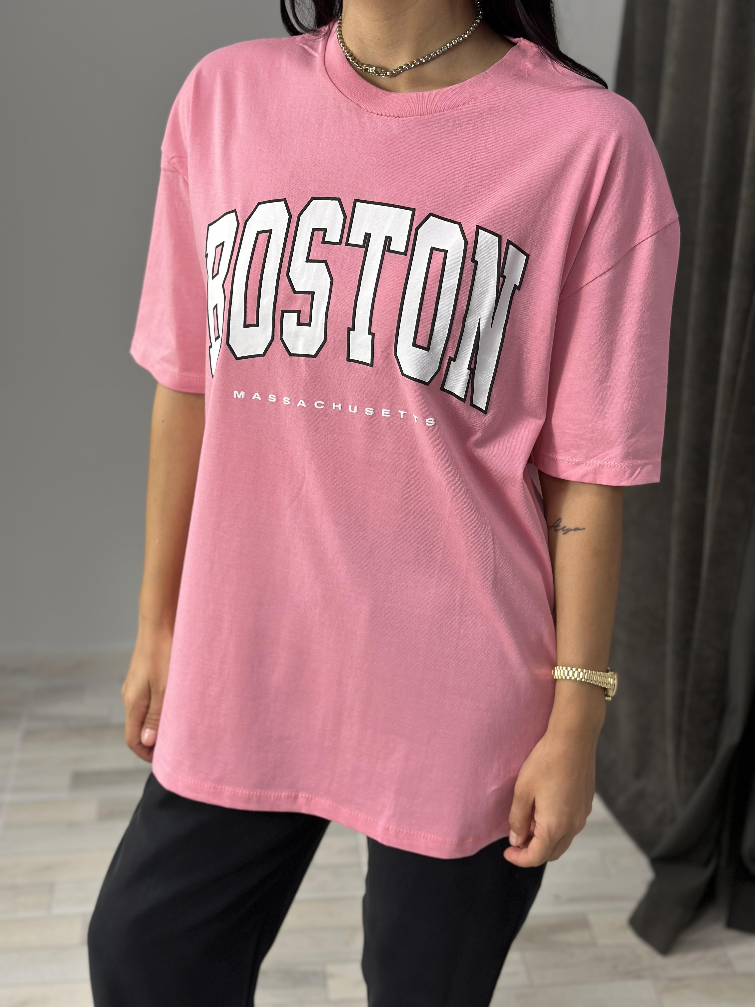 2519 BOSTON YAZILI TSHIRT