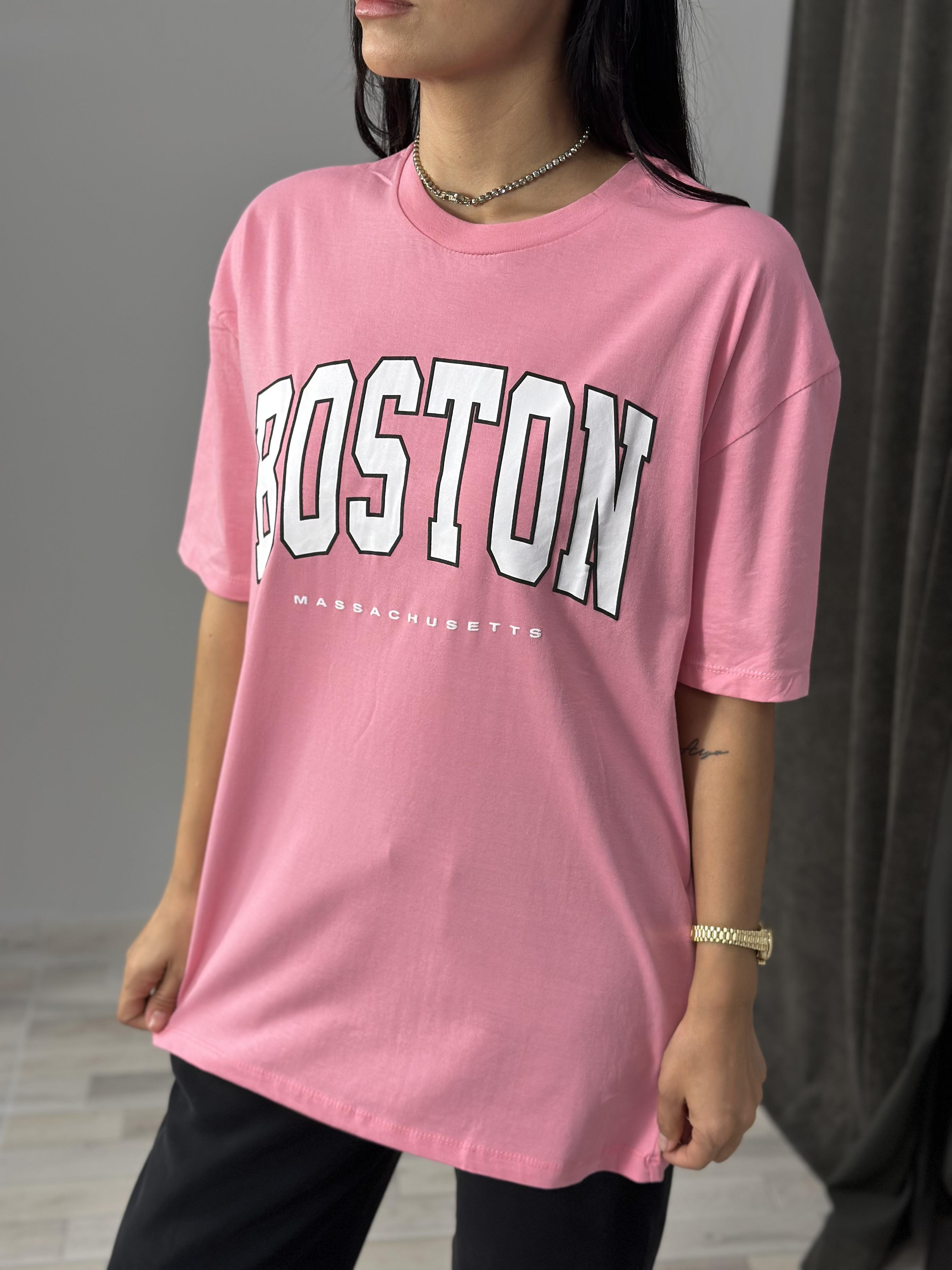 2519 BOSTON YAZILI TSHIRT
