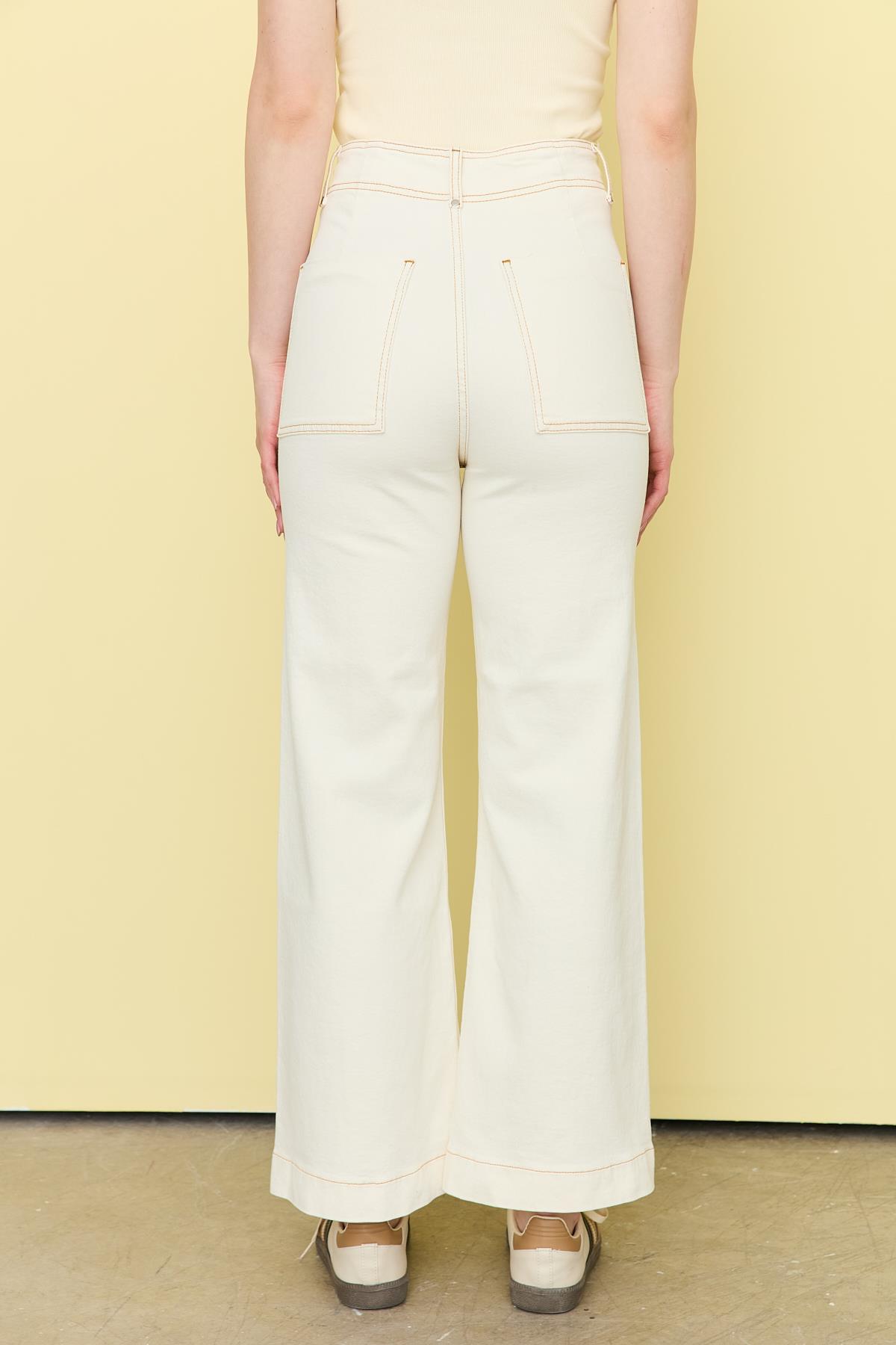 25689 NERVURLU WIDE LEG JEAN