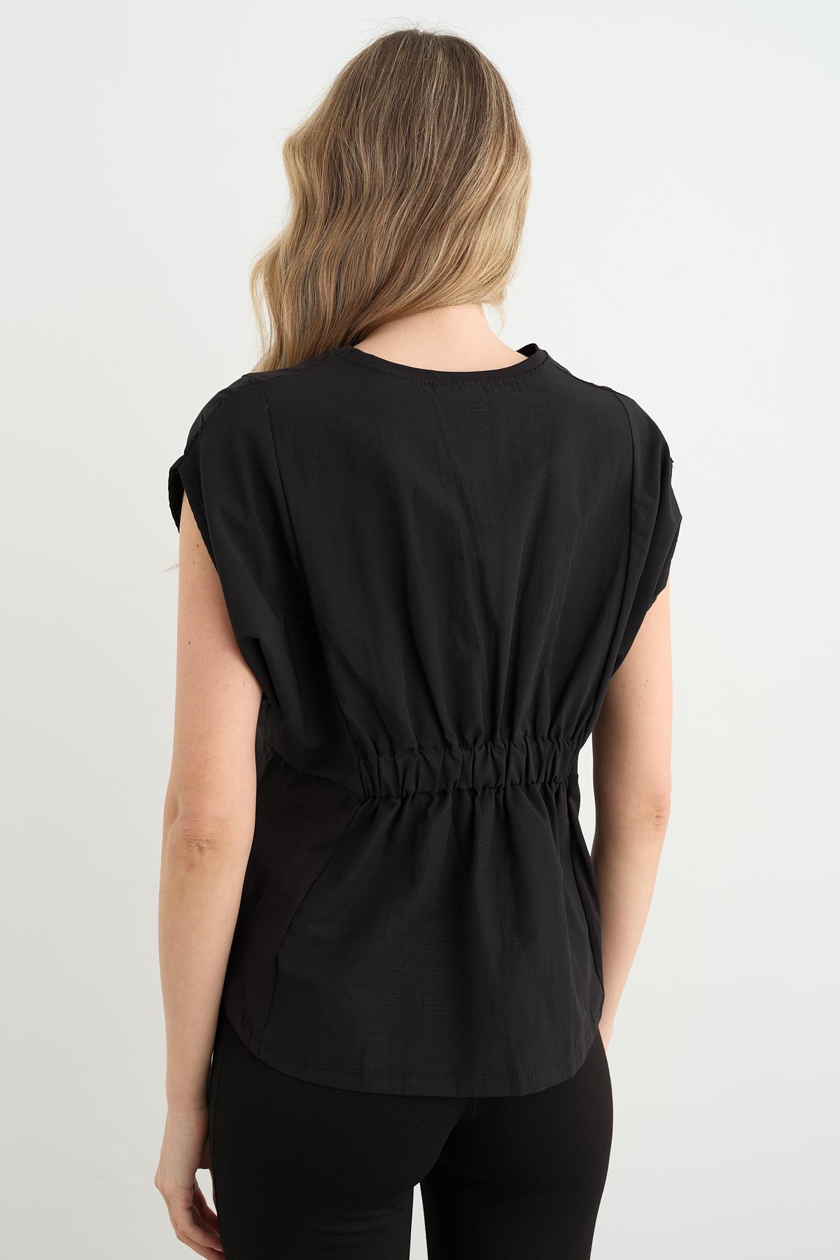 29736 ARKASI LASTIKLI TSHIRT