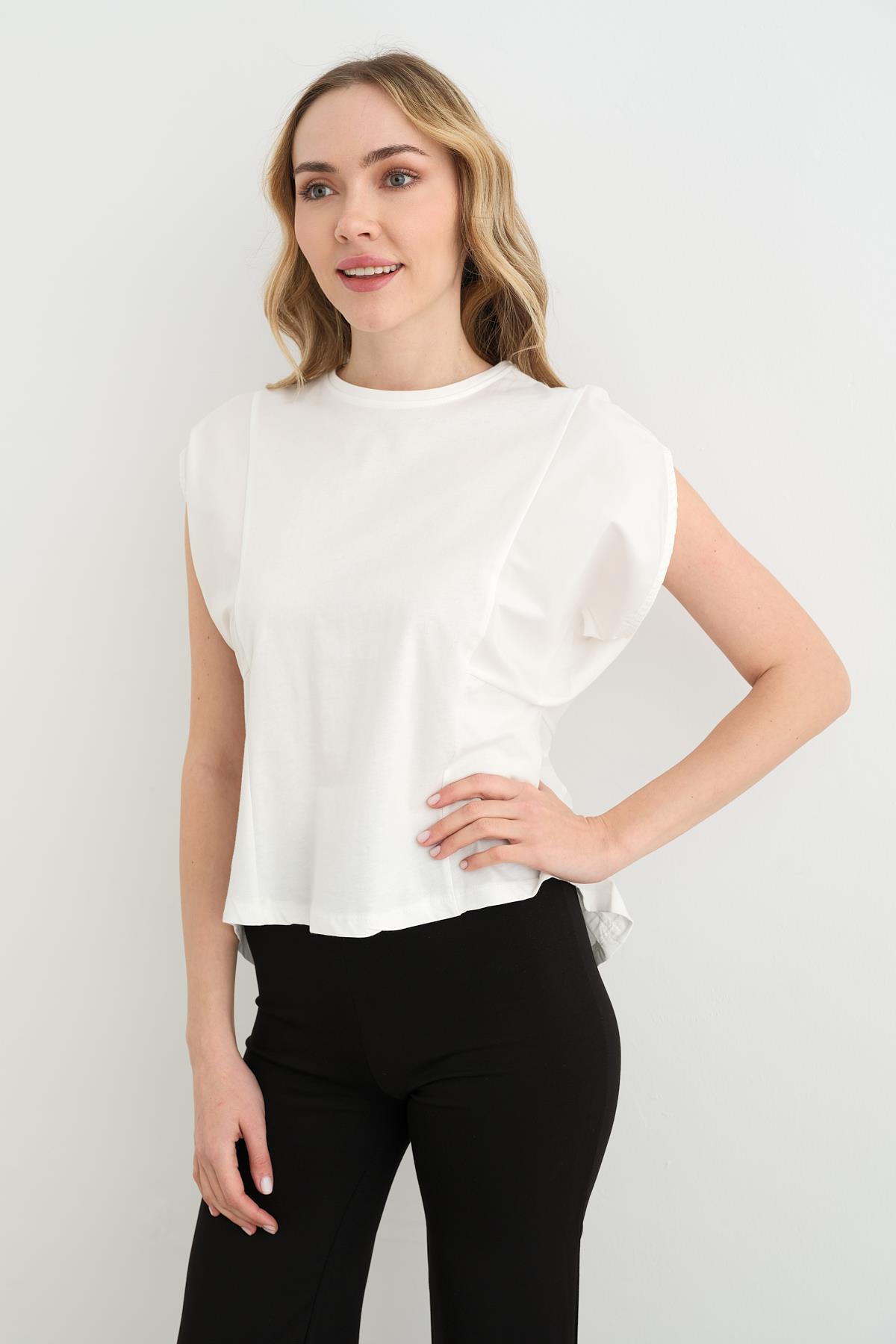 29736 ARKASI LASTIKLI TSHIRT
