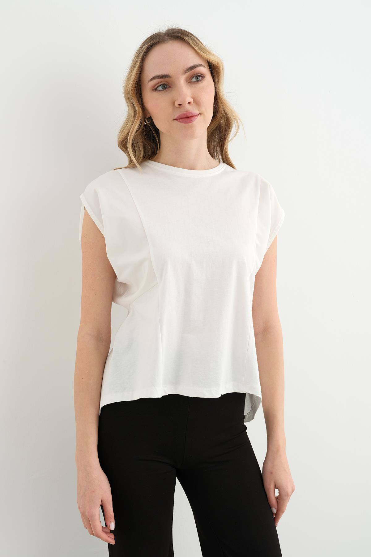 29736 ARKASI LASTIKLI TSHIRT