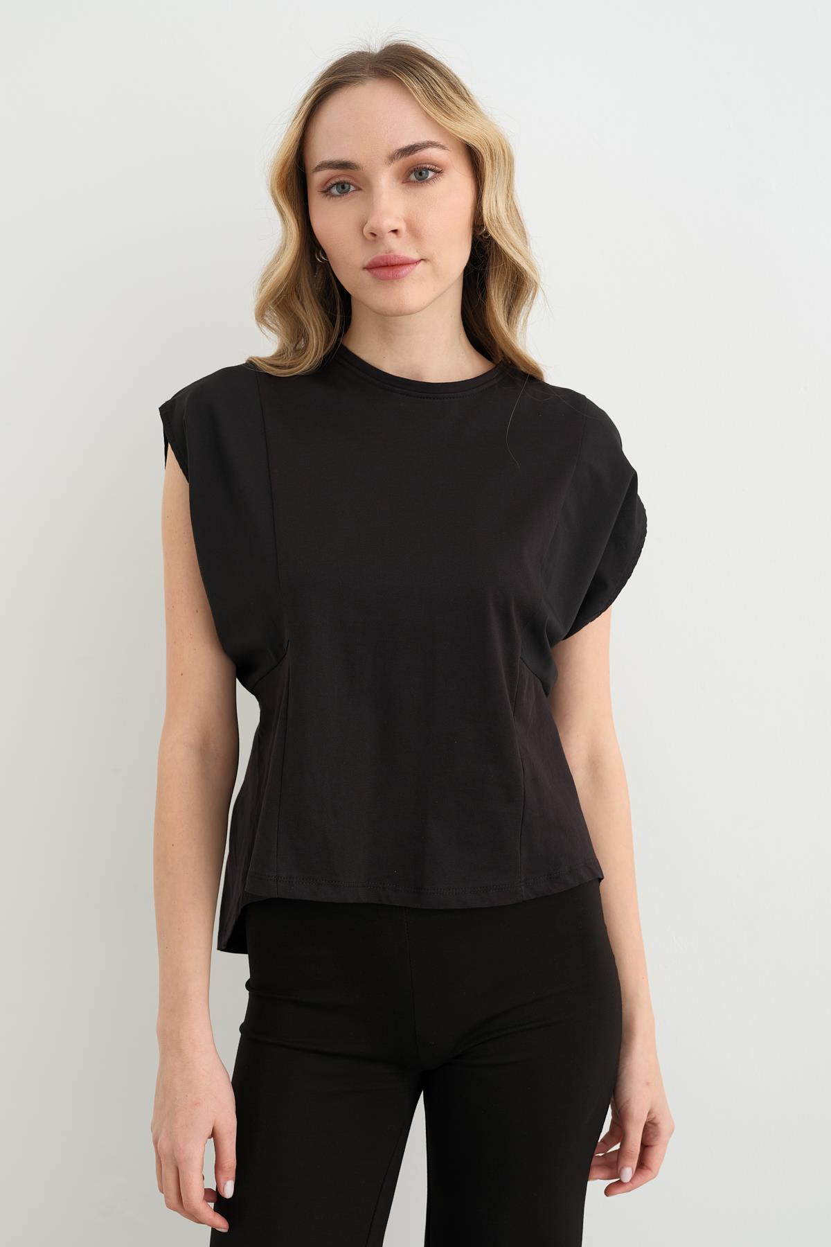 29736 ARKASI LASTIKLI TSHIRT