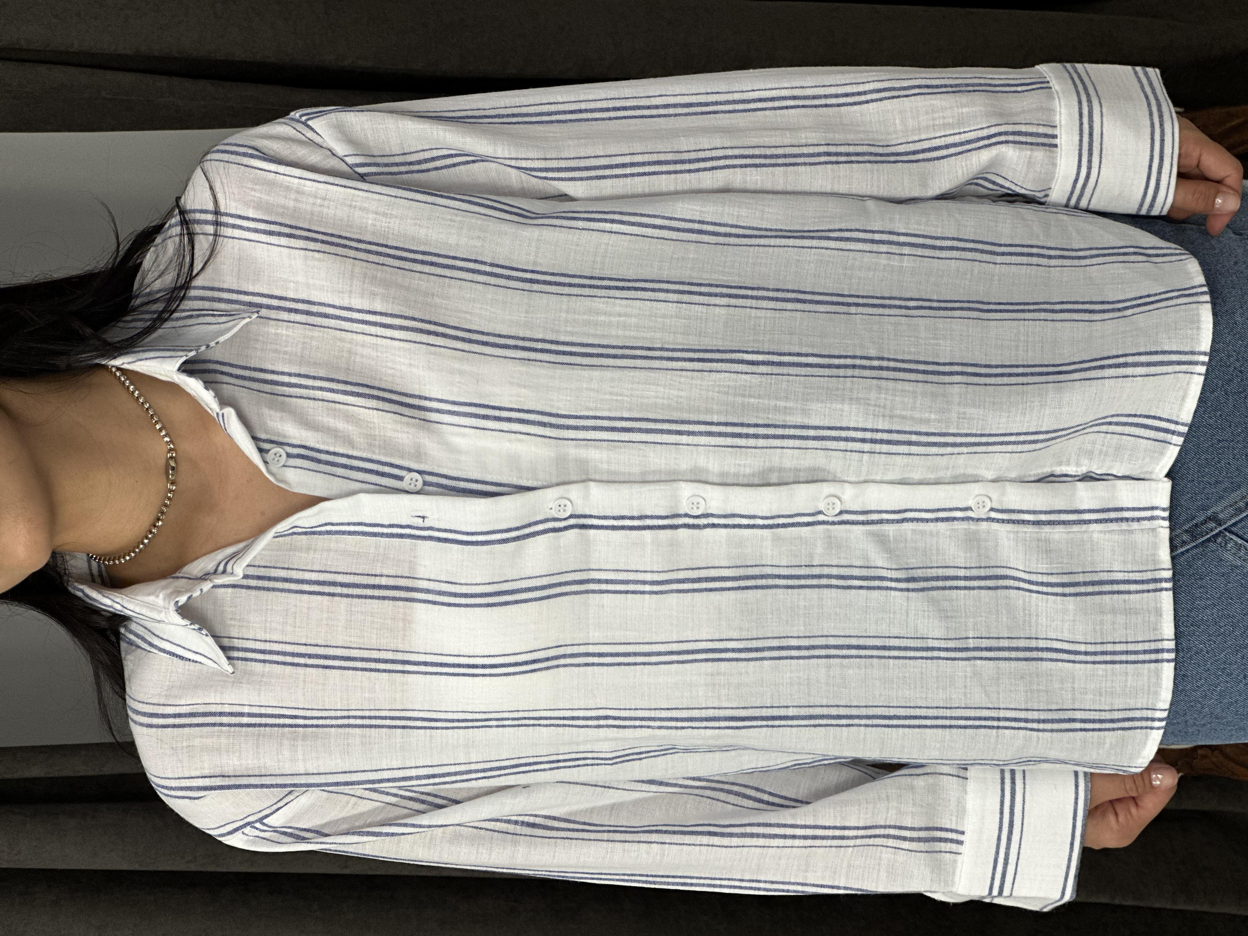 3005 CIZGILI KETEN GOMLEK