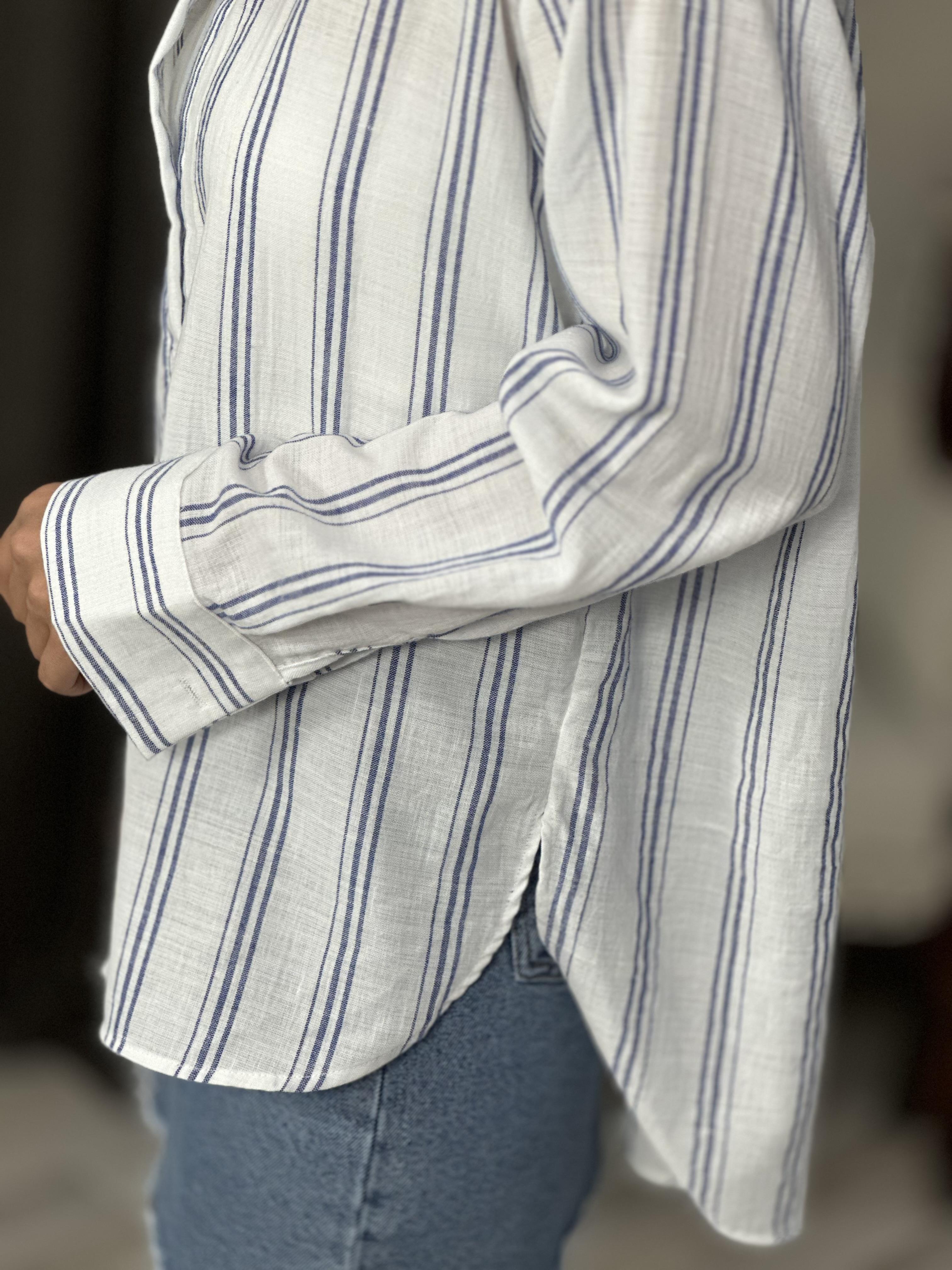 3005 CIZGILI KETEN GOMLEK