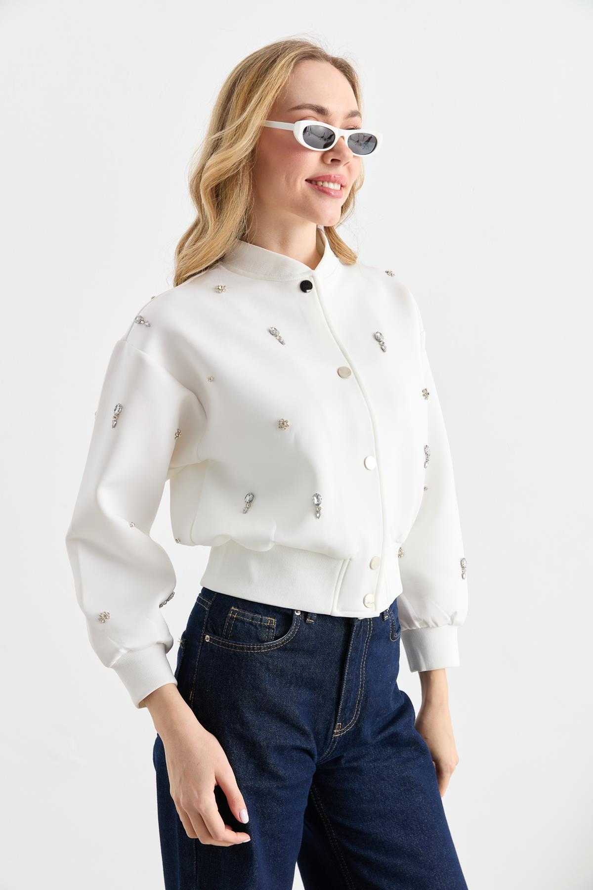 3018 TAS ISLEMELI NEOPREN BOMBER