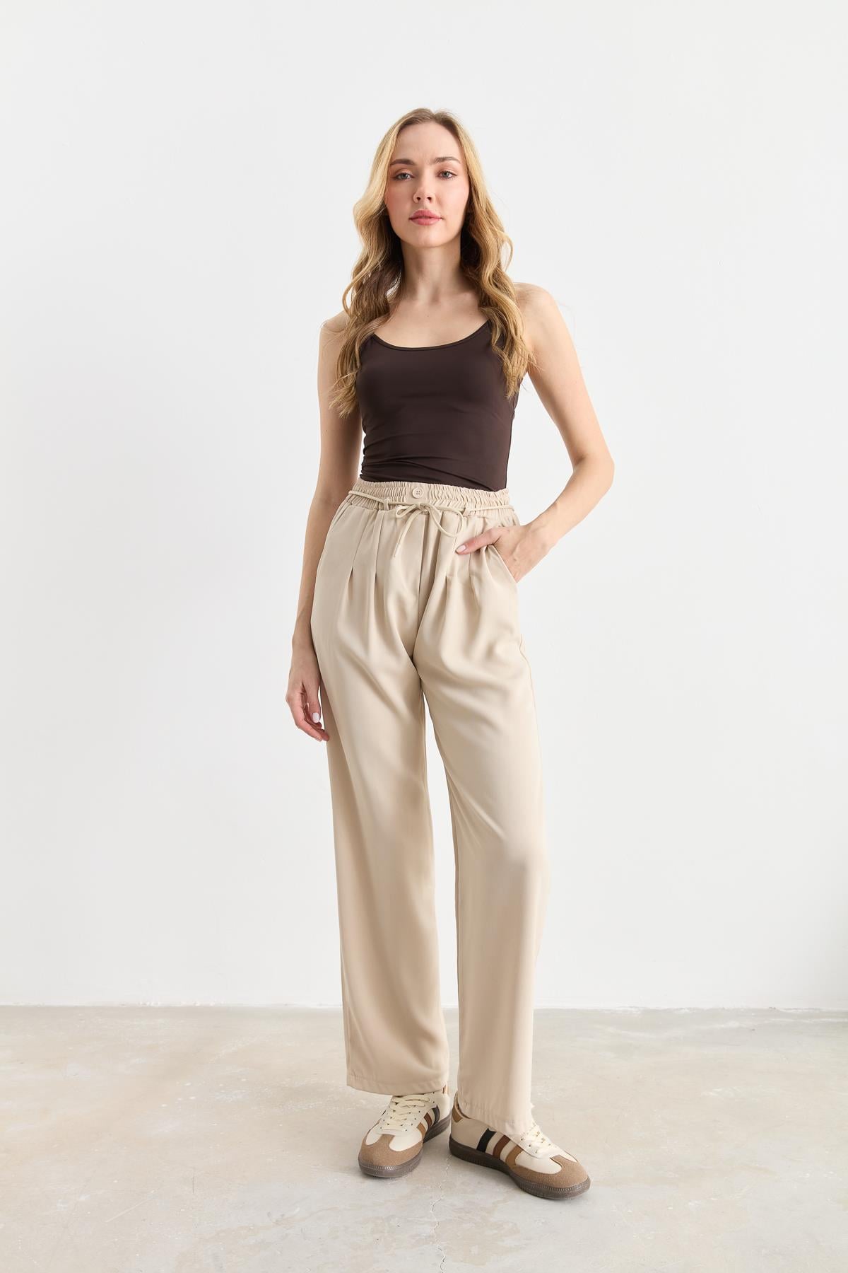 3031 LINDA TWILL PALAZZO PANTOLON