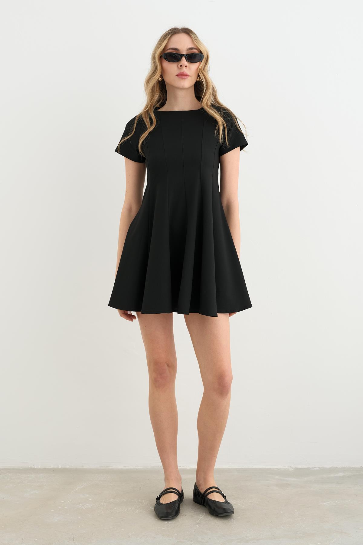 3045 PILELI MIDI ELBISE