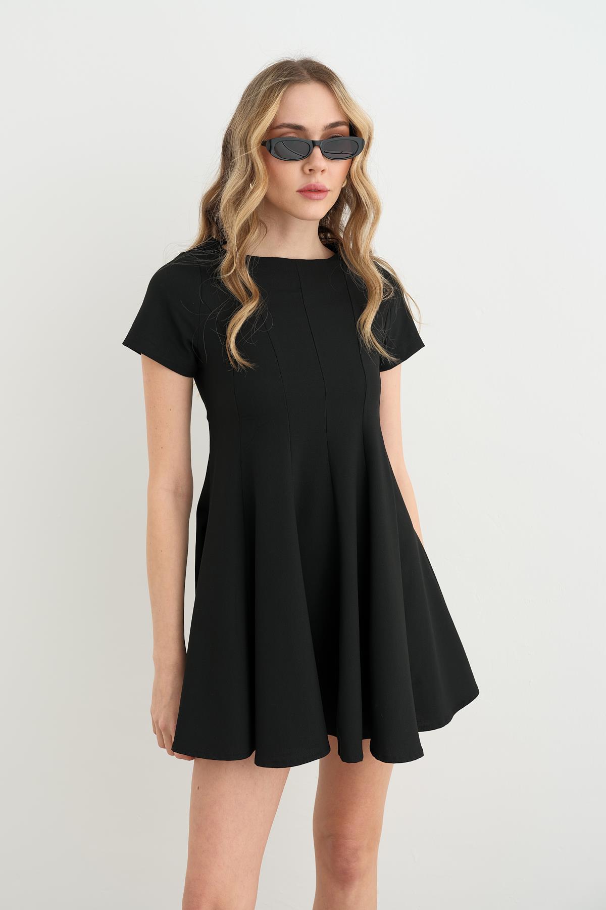 3045 PILELI MIDI ELBISE