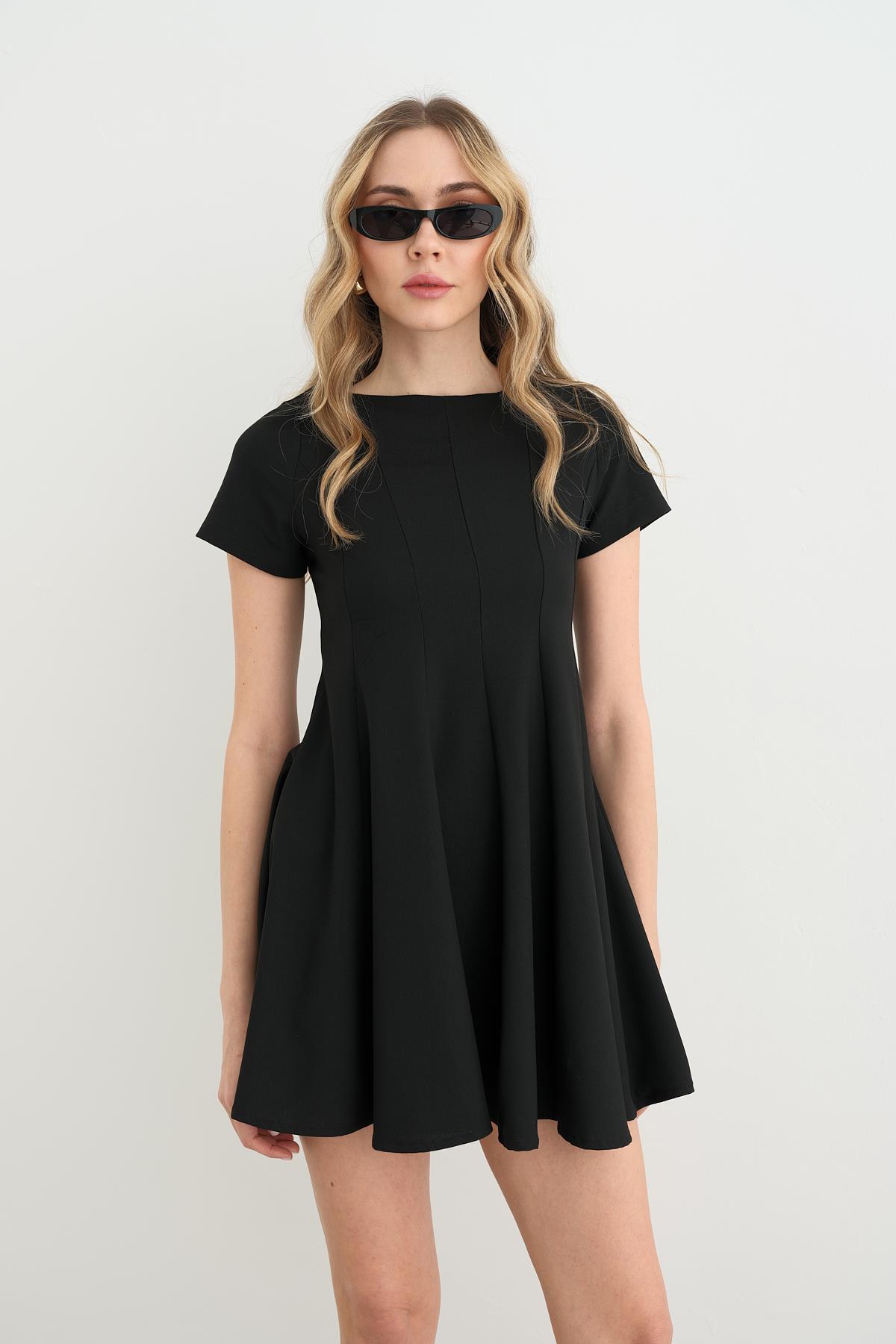 3045 PILELI MIDI ELBISE