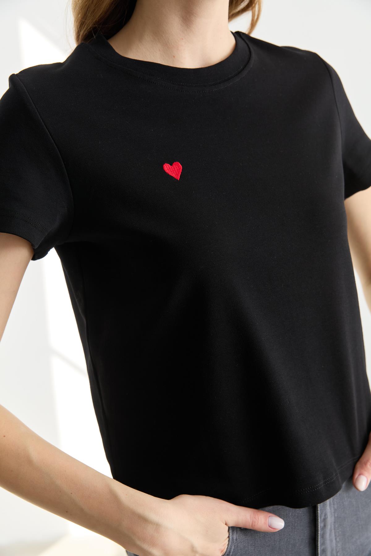 30584 BISIKLET YAKA PAMUKLU TSHIRT