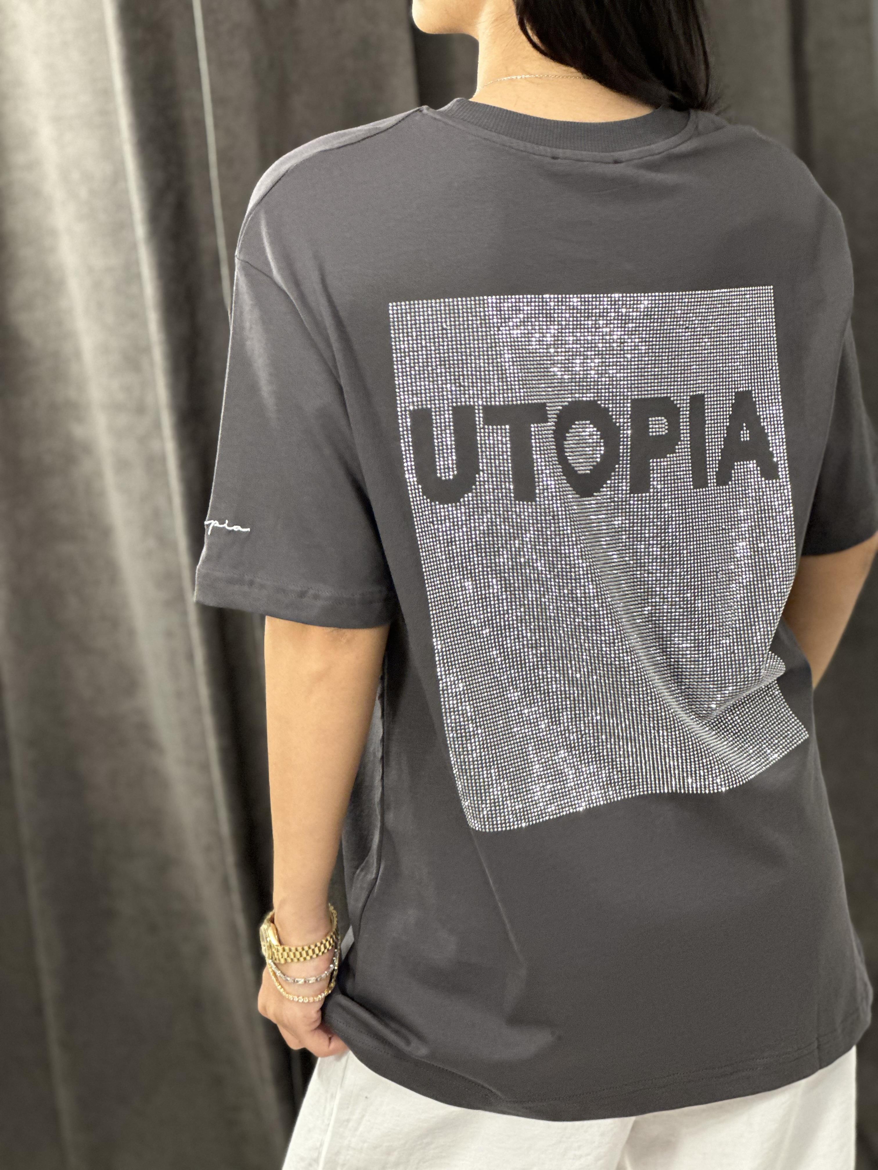 30735 TAS BASKI DETAYLI TSHIRT