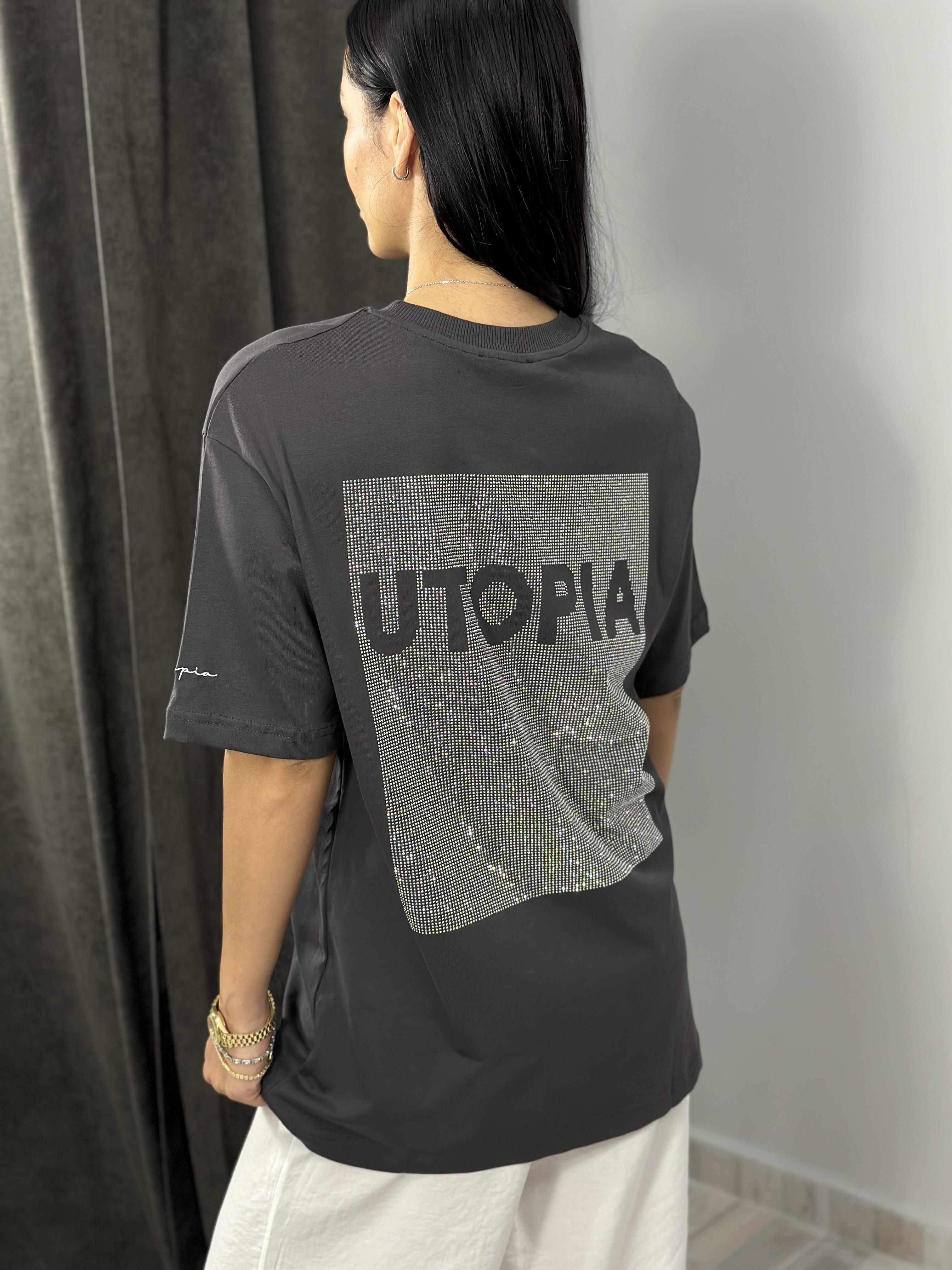 30735 TAS BASKI DETAYLI TSHIRT