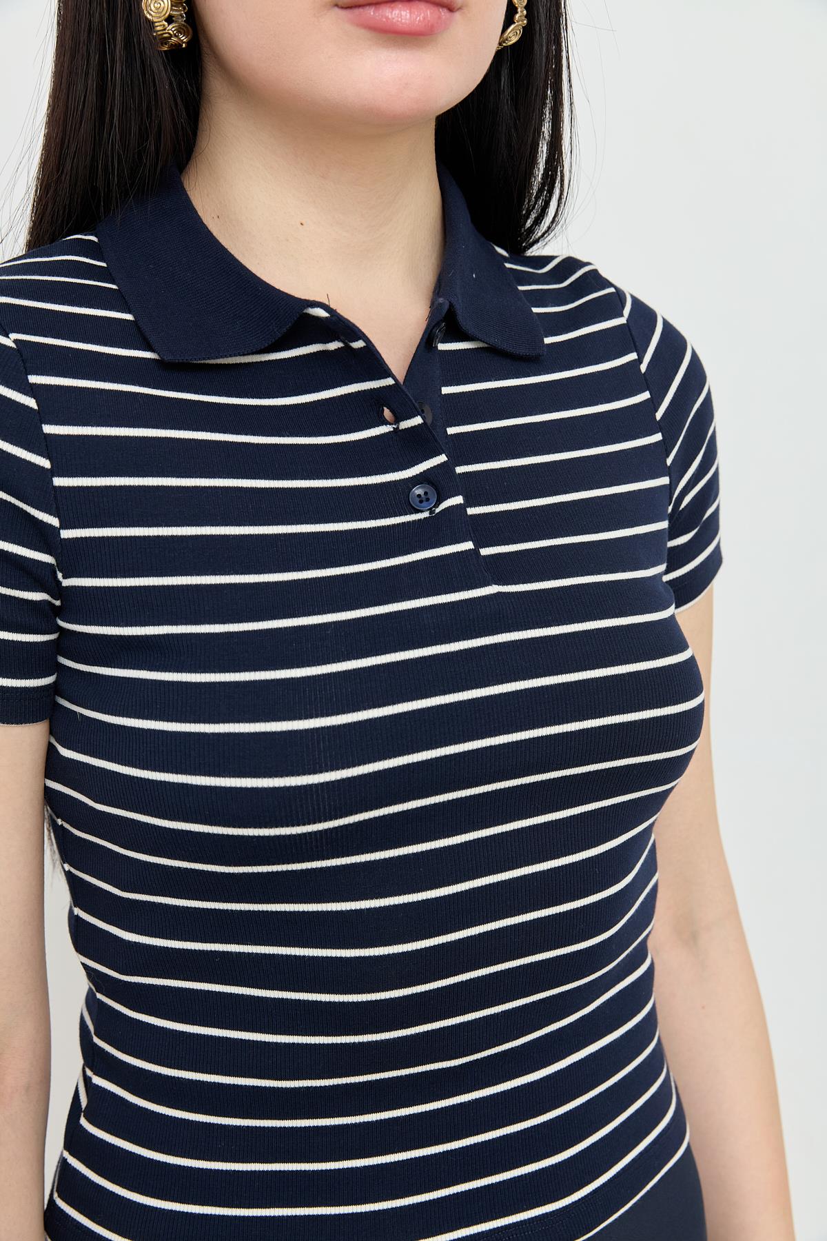 31464 CIZGILI POLO YAKA TSHIRT