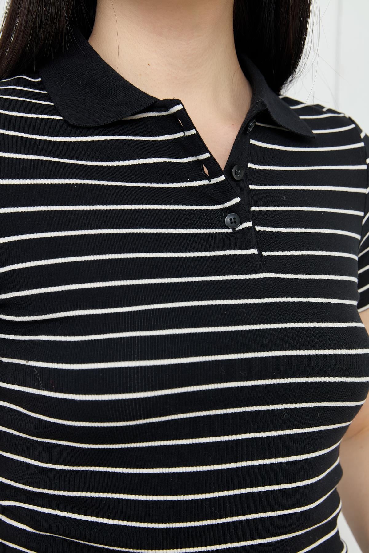31464 CIZGILI POLO YAKA TSHIRT