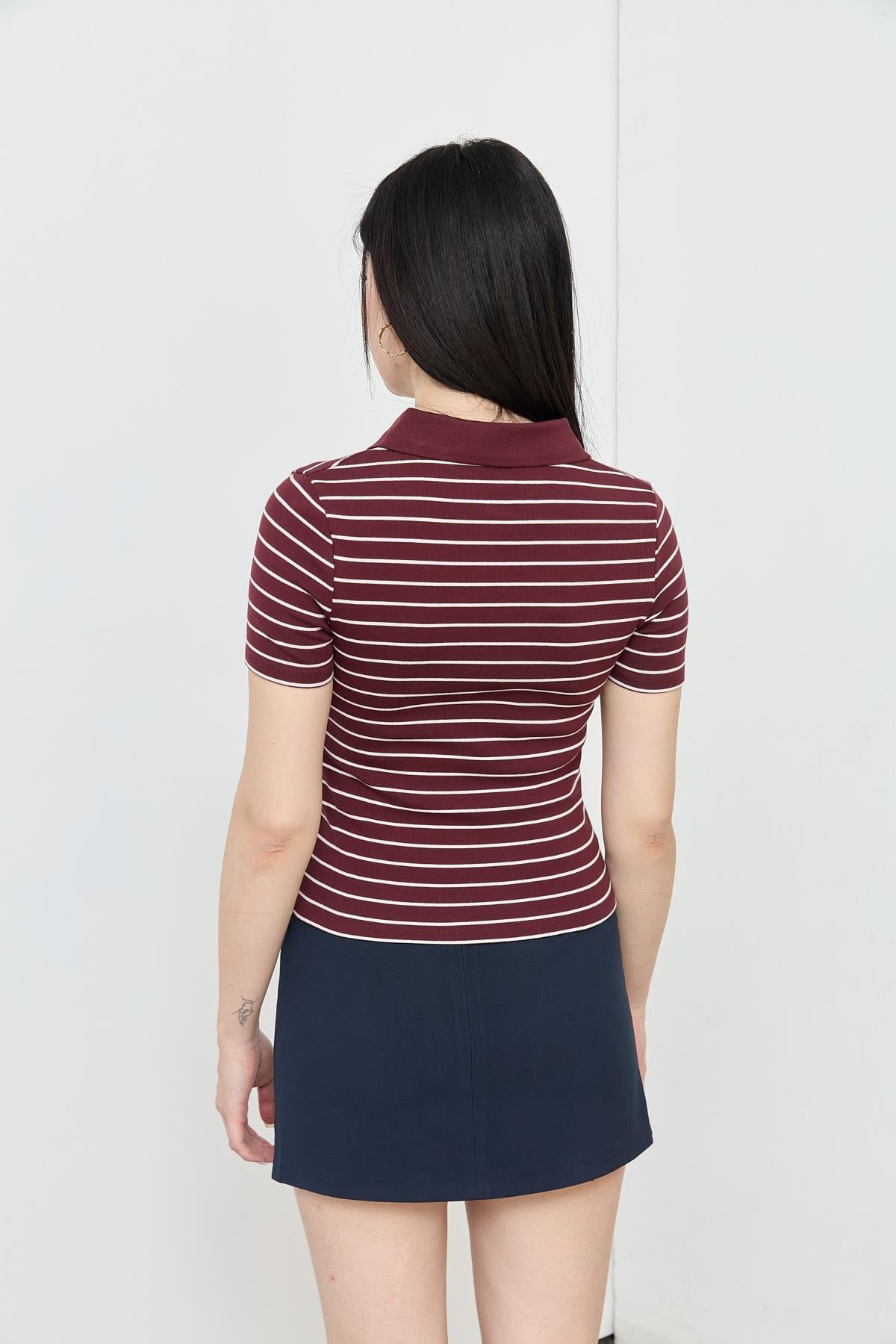 31464 CIZGILI POLO YAKA TSHIRT