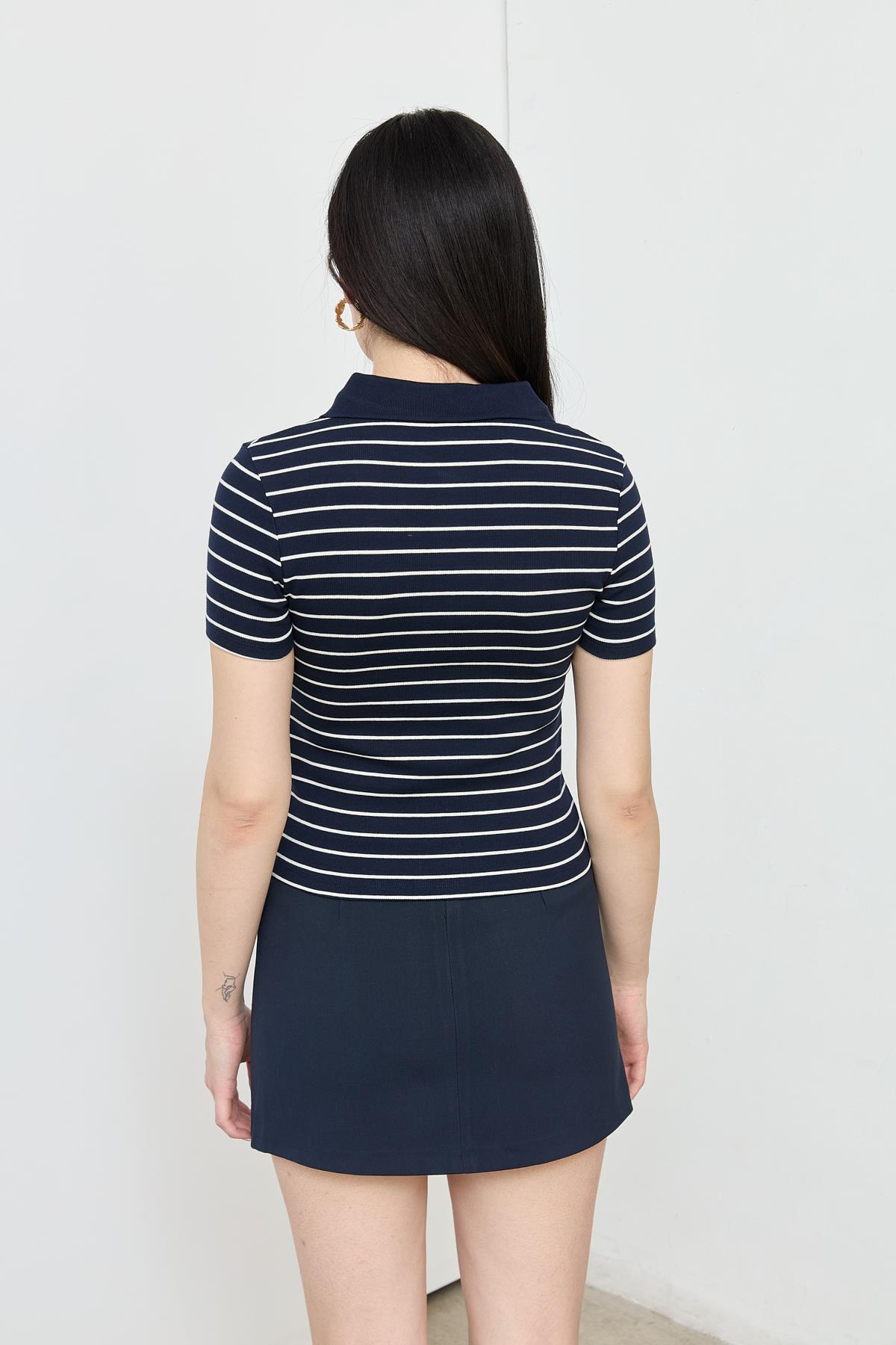 31464 CIZGILI POLO YAKA TSHIRT