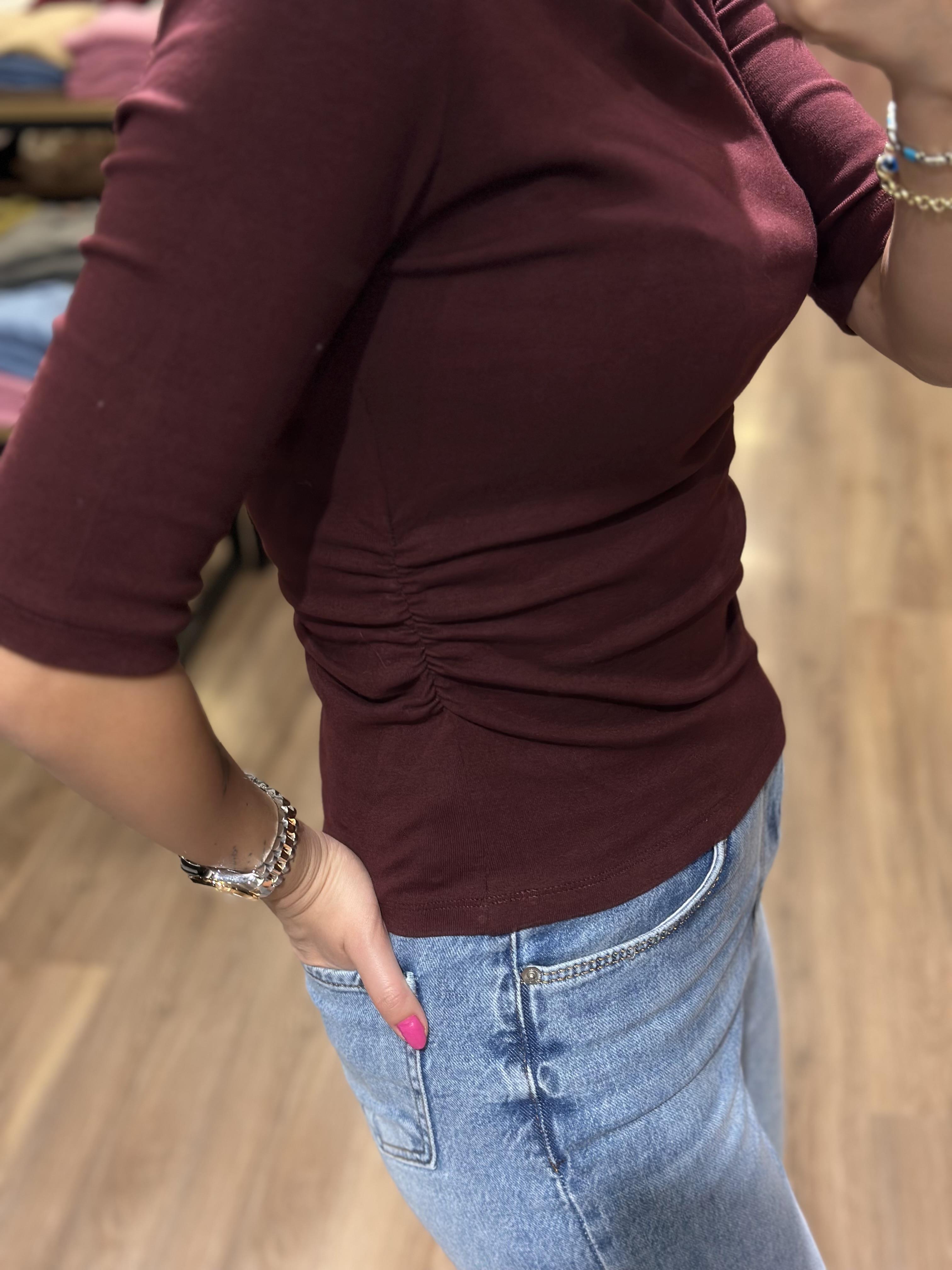 31470 DIK YAKA BUZGULU TSHIRT