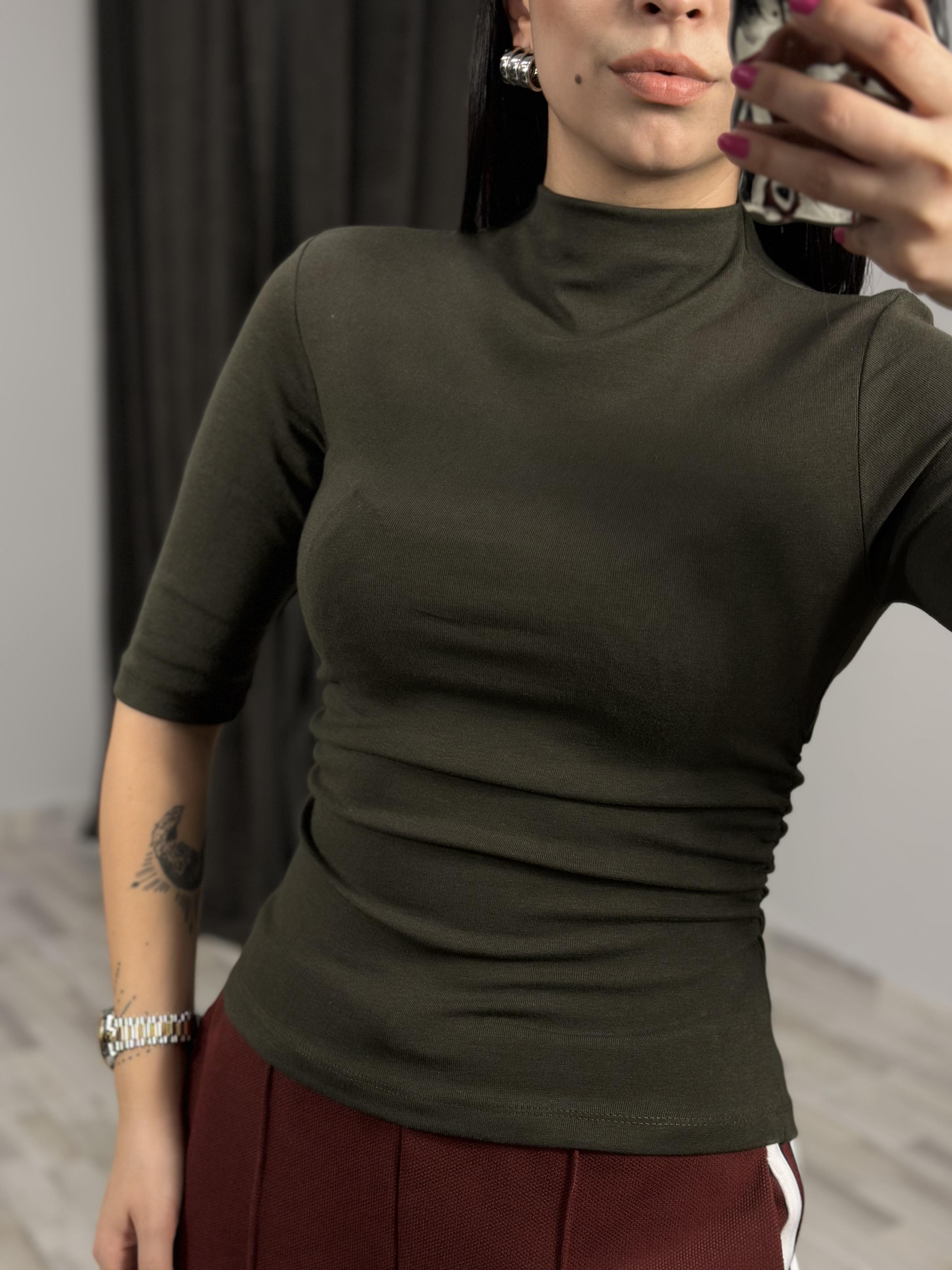 31470 DIK YAKA BUZGULU TSHIRT