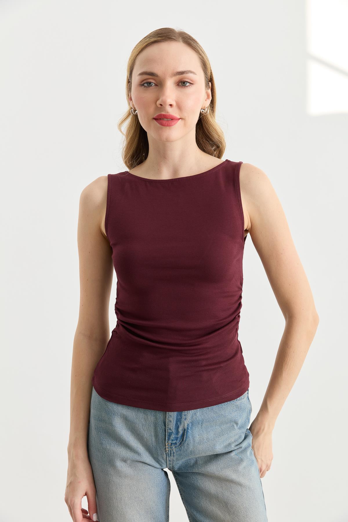 31589 BUZGULU KAYIK YAKA TOP